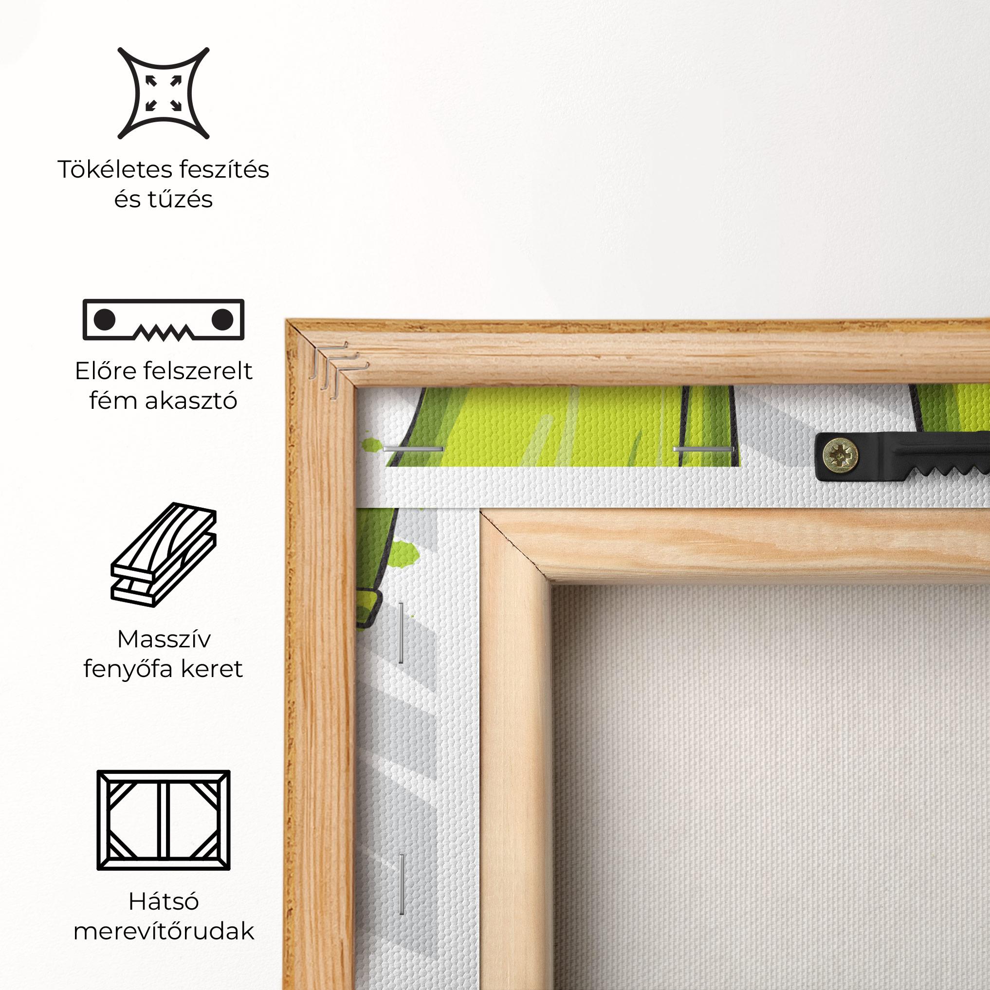 Vászonkép Green Nails mockup 5