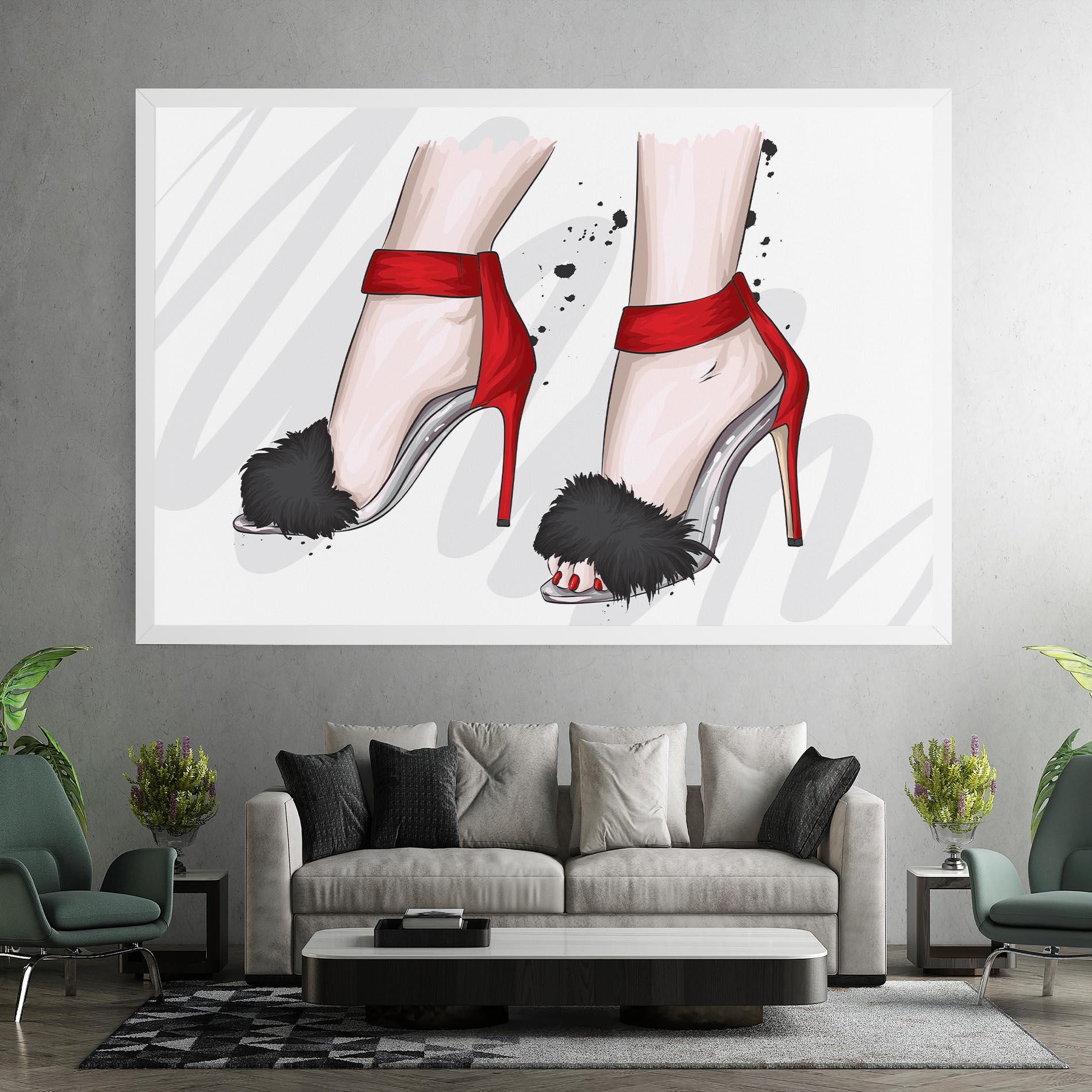 Vászonkép Black Red Heels mockup 7
