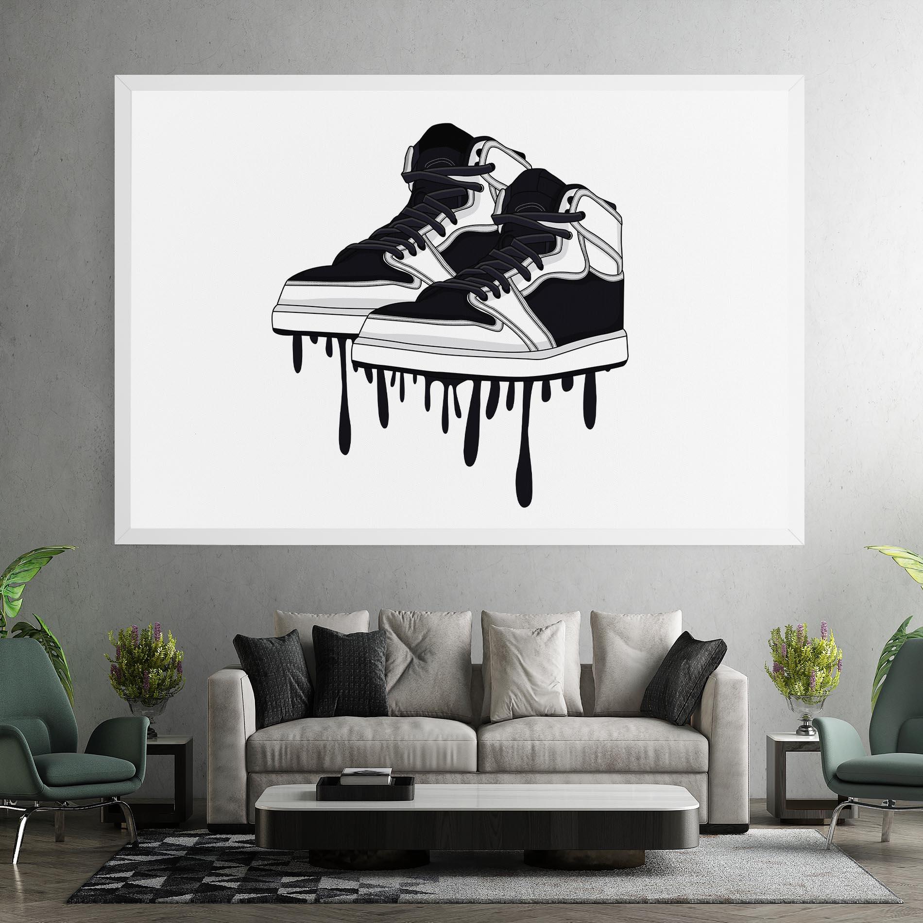 Vászonkép Black White Shoes mockup 7