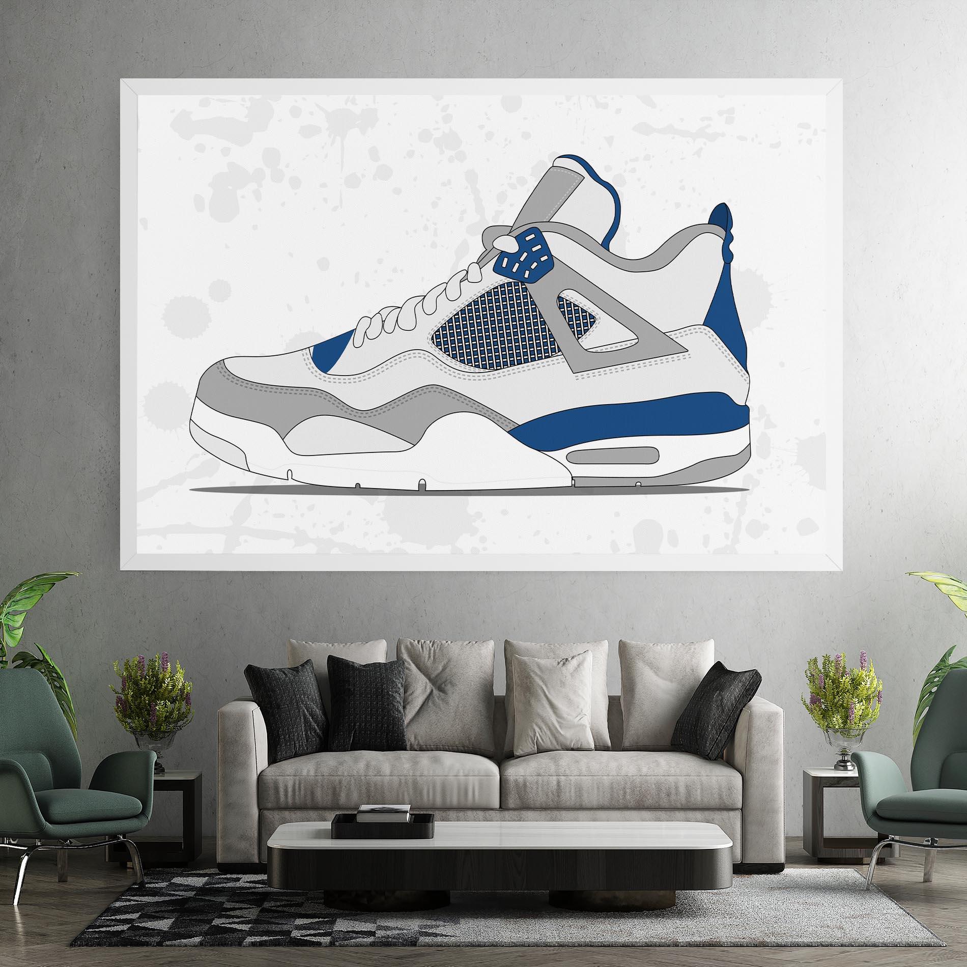 Vászonkép Blue Grey Sneakers mockup 7