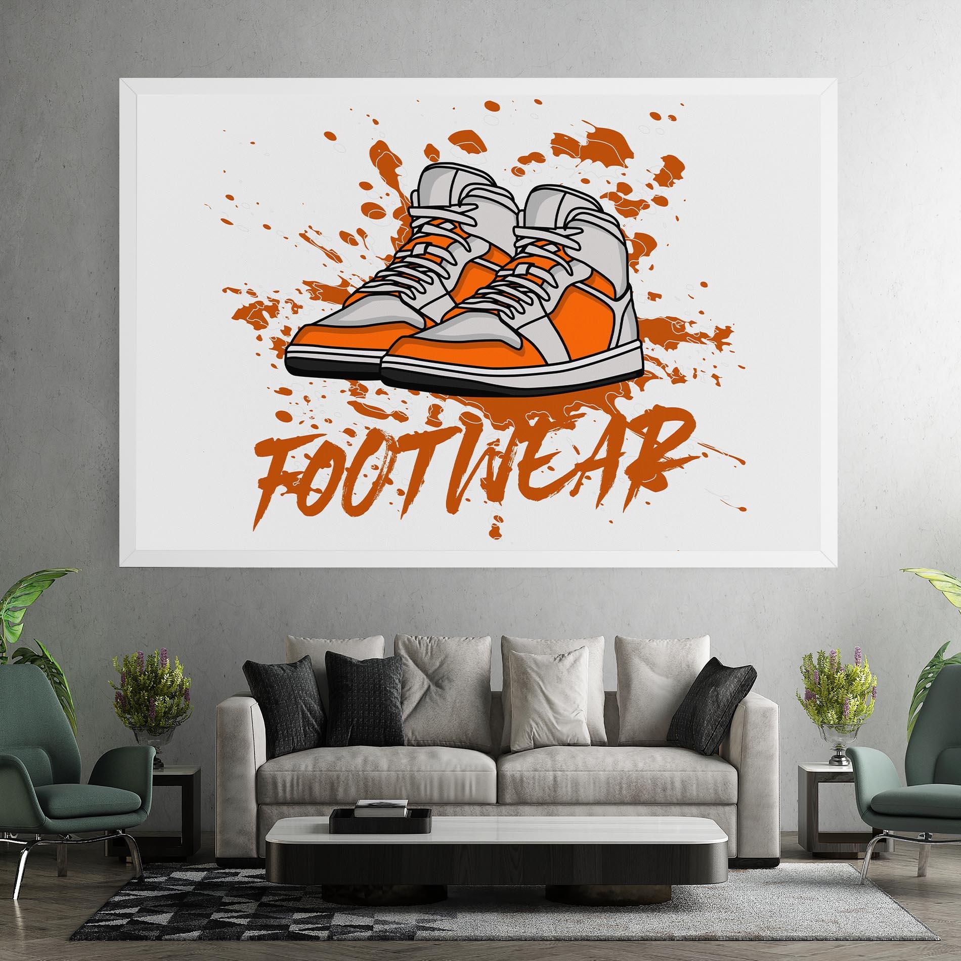 Vászonkép Orange Footwear mockup 7