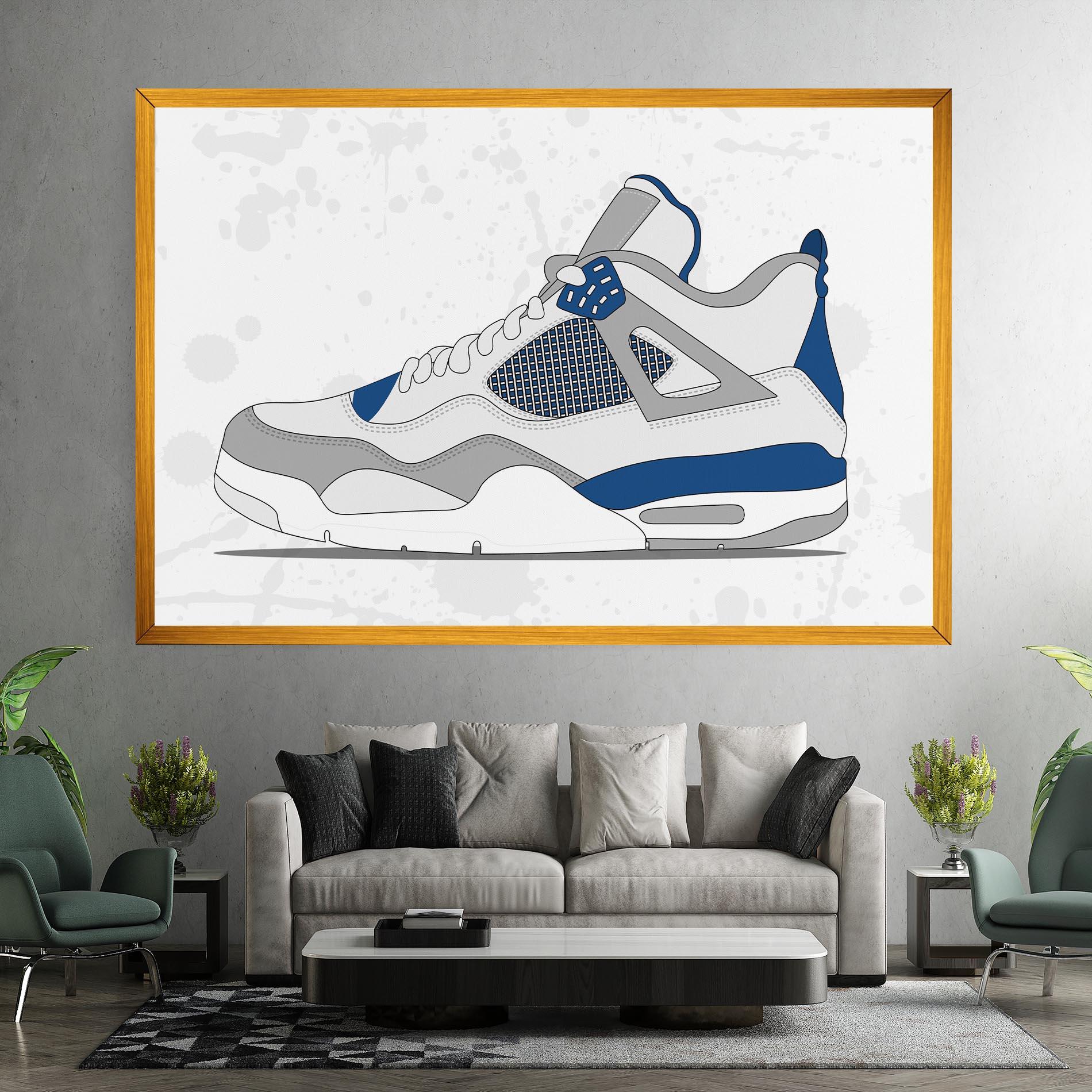 Vászonkép Blue Grey Sneakers mockup 7