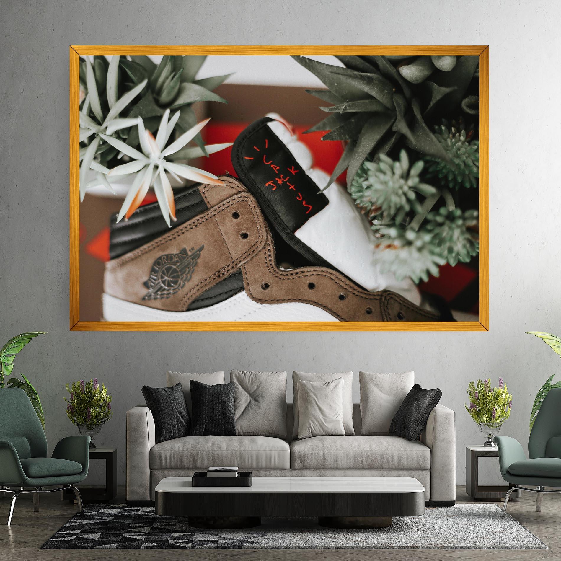 Vászonkép Brown Air Jordan mockup 7