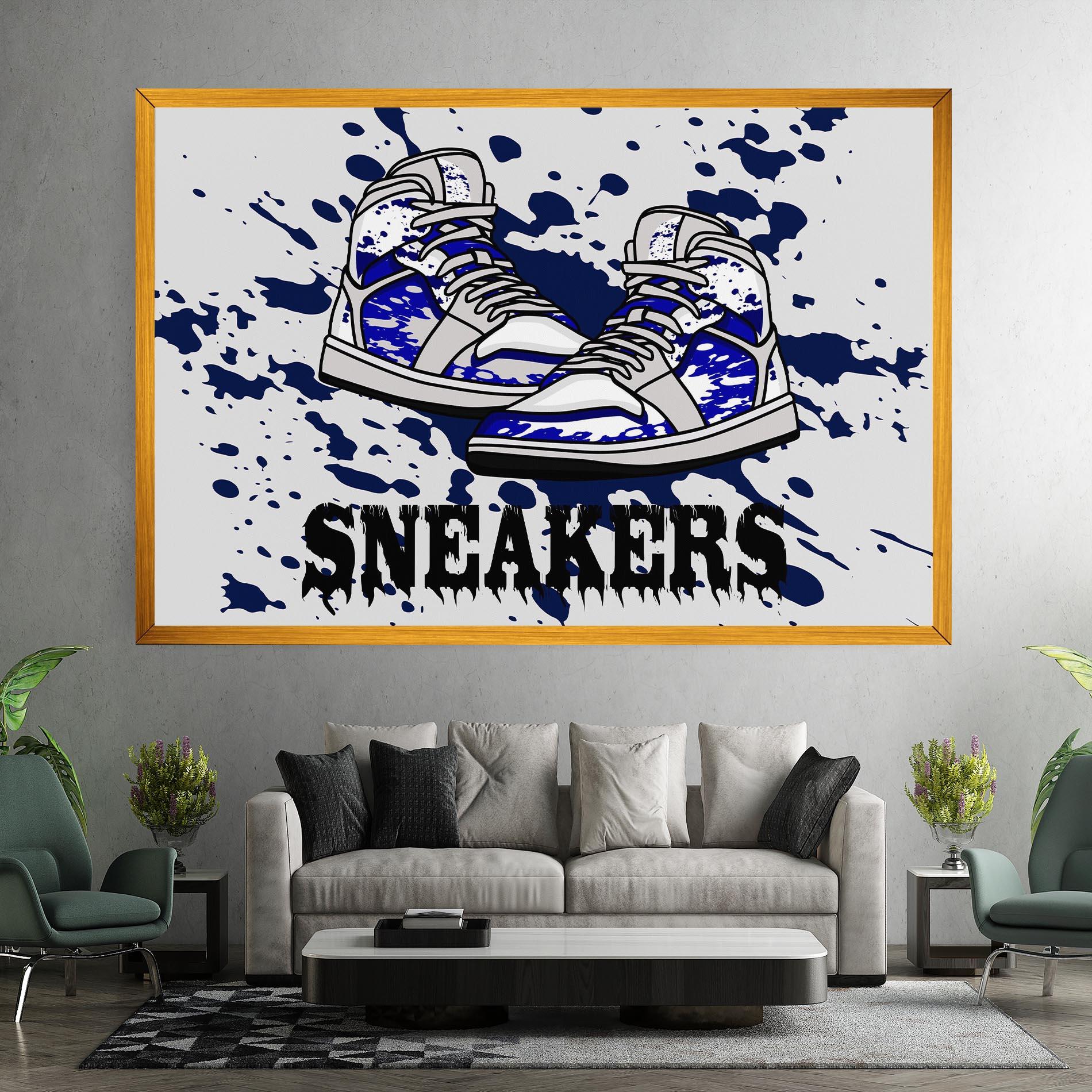 Vászonkép Dark Blue Sneakers mockup 7