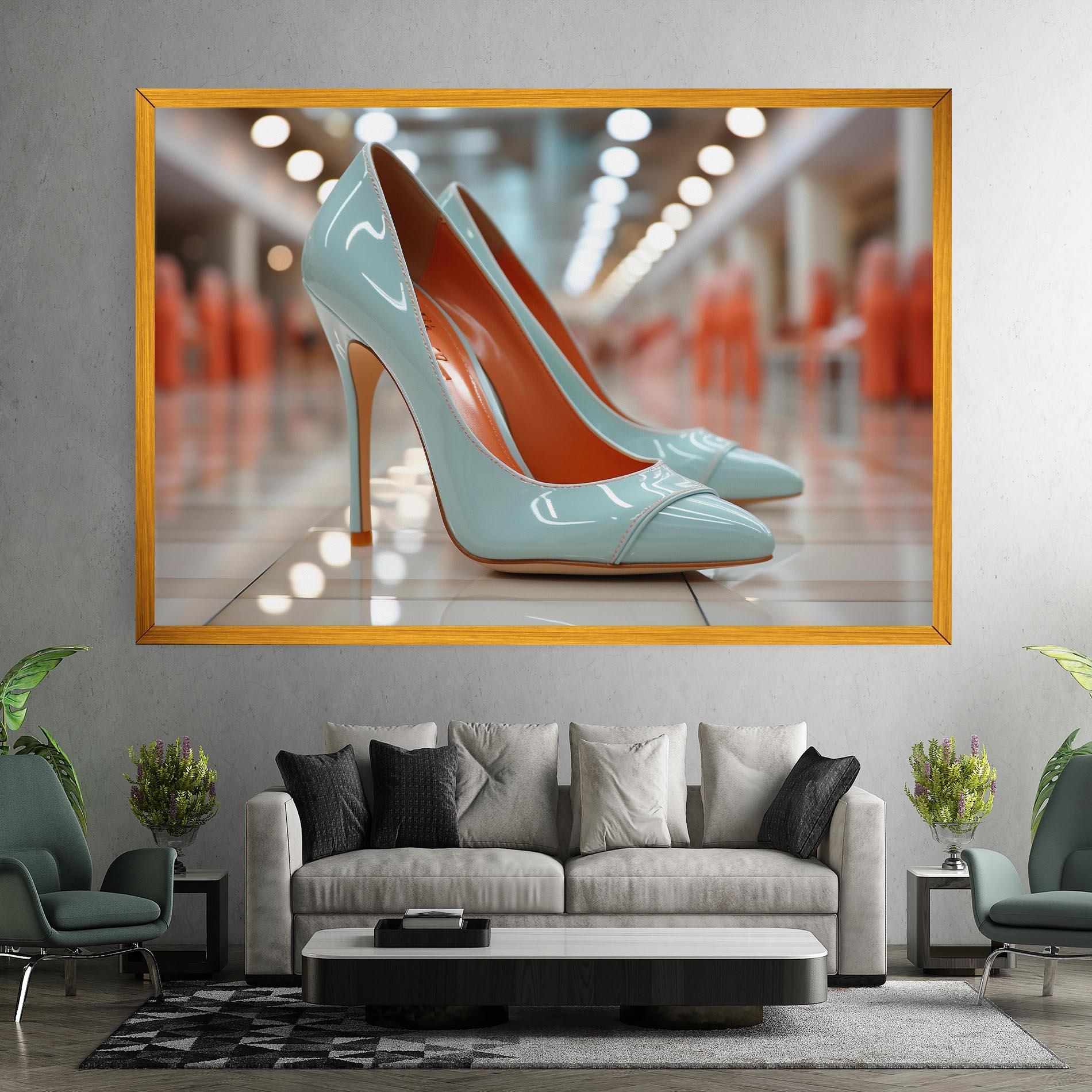 Vászonkép Light Blue Heels mockup 7