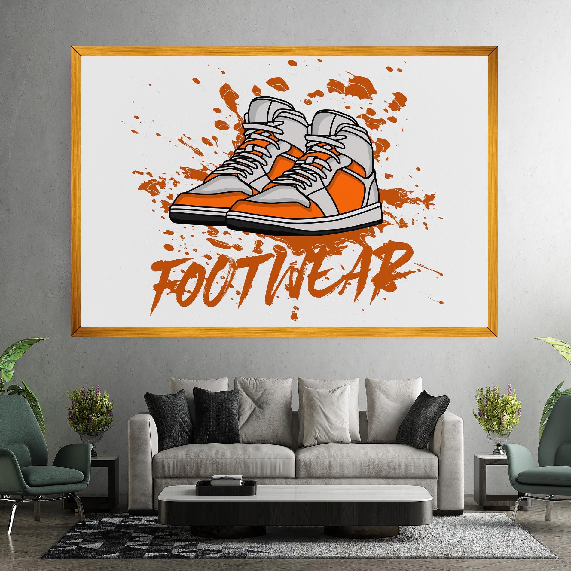 Vászonkép Orange Footwear mockup 7