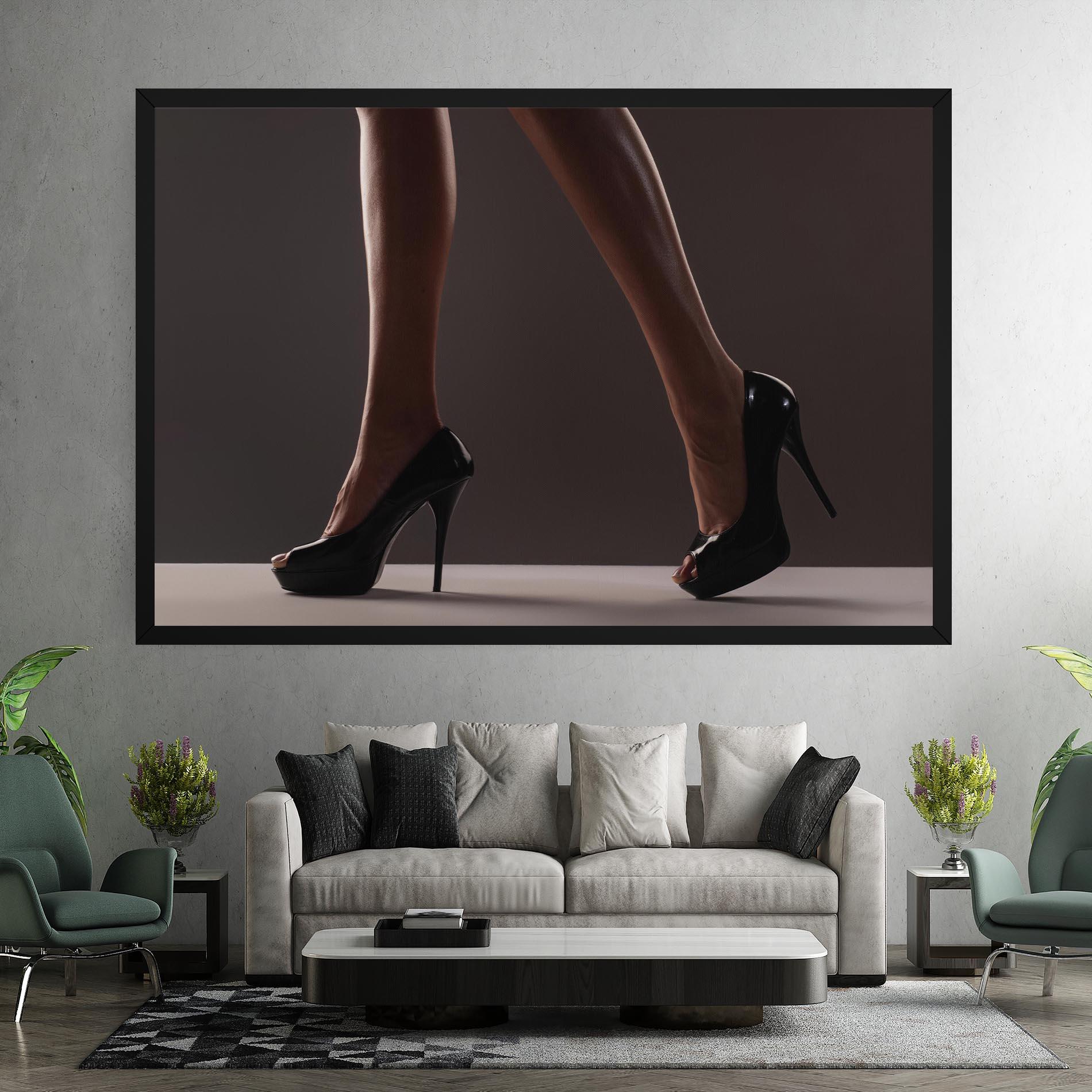 Vászonkép Black High Heels mockup 7