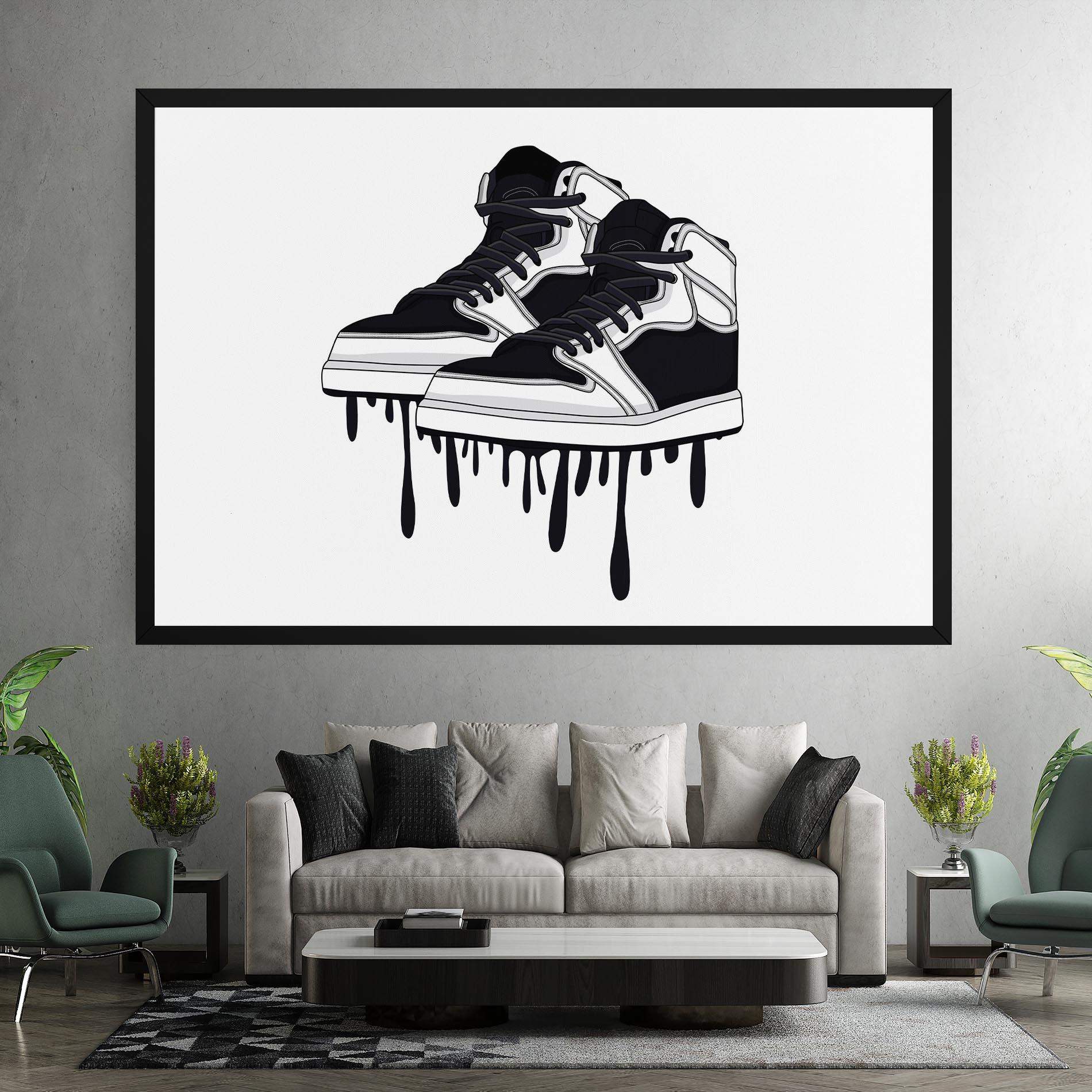 Vászonkép Black White Shoes mockup 7