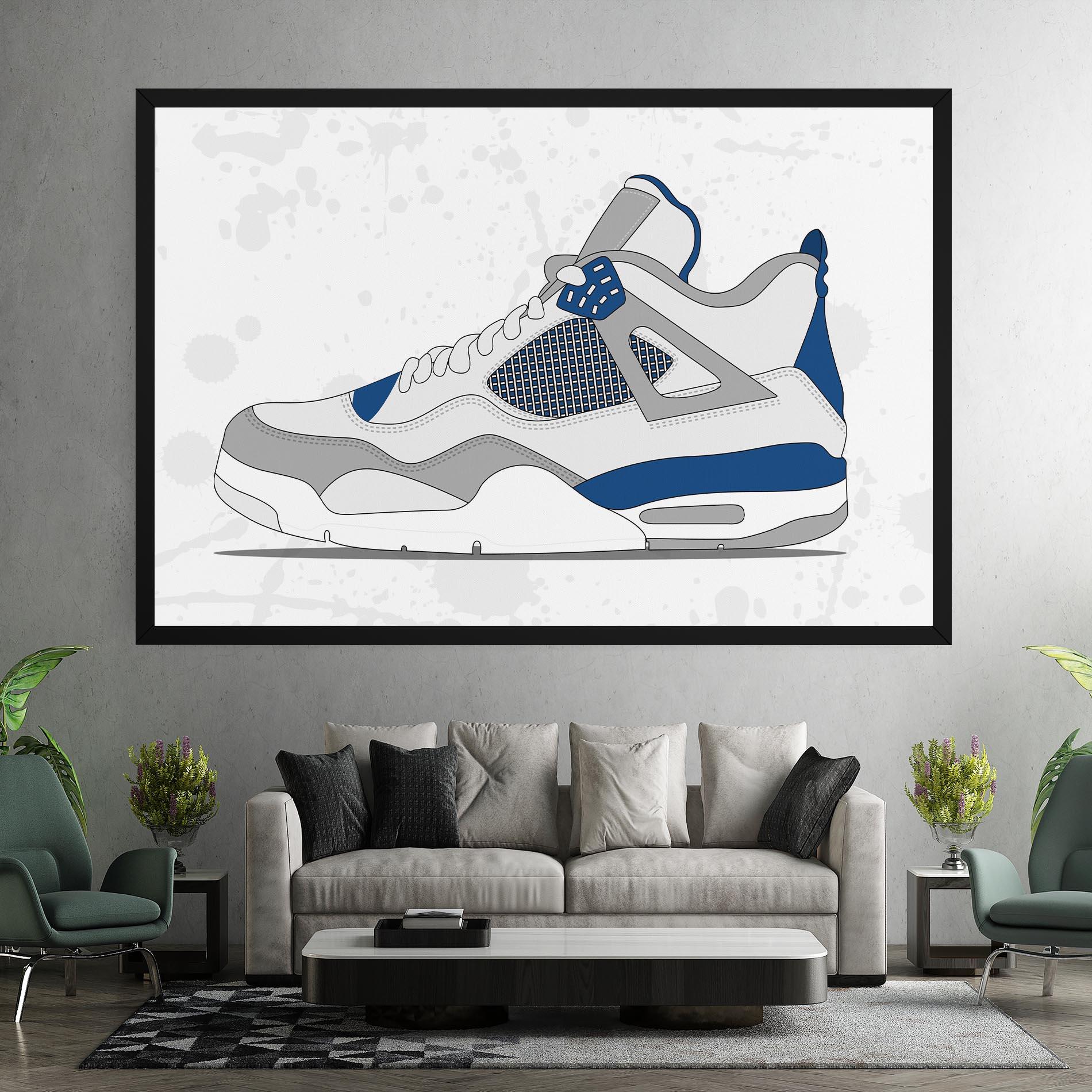 Vászonkép Blue Grey Sneakers mockup 7