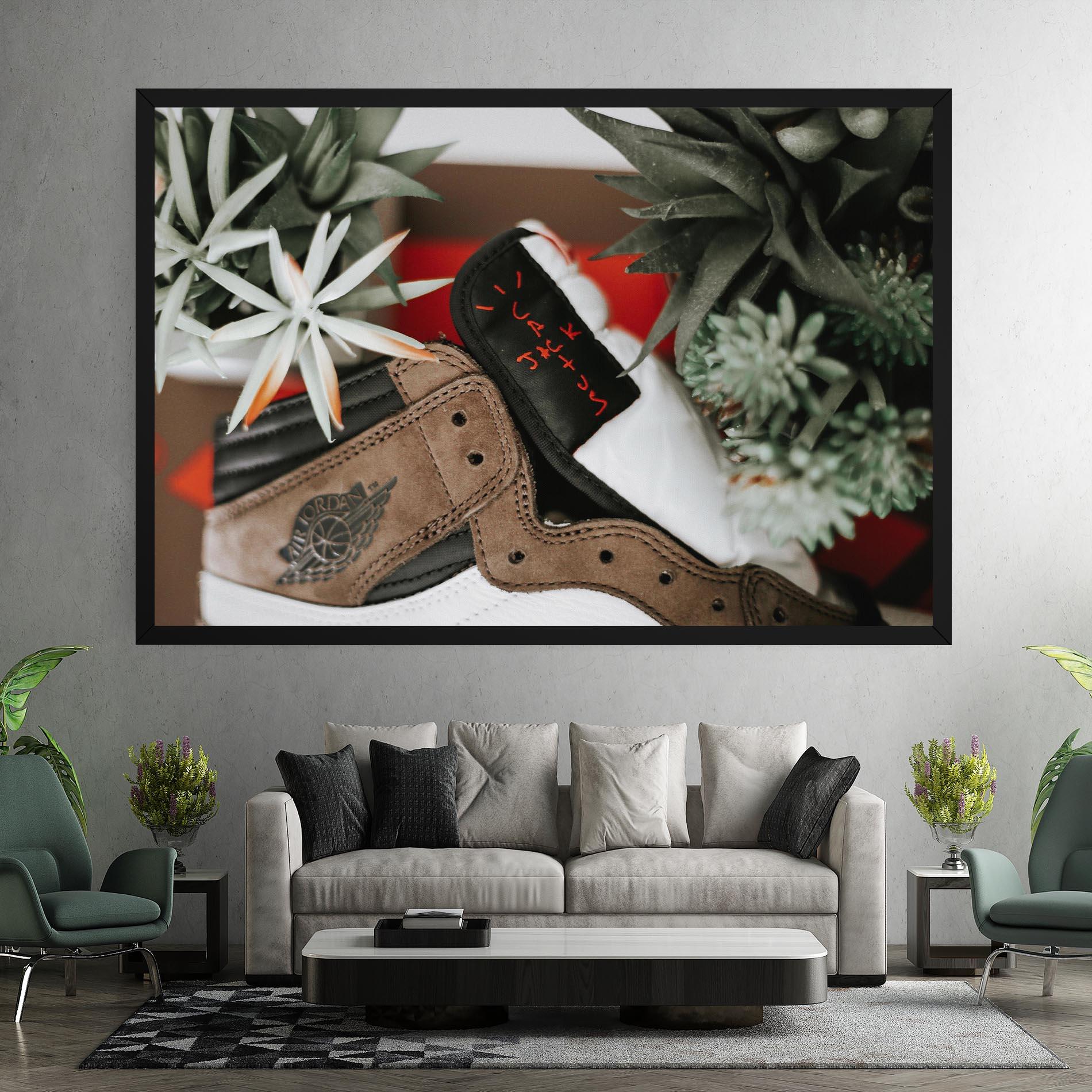 Vászonkép Brown Air Jordan mockup 7