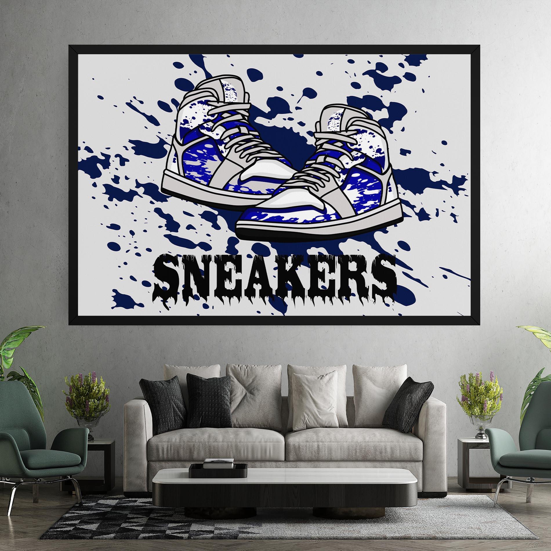 Vászonkép Dark Blue Sneakers mockup 7
