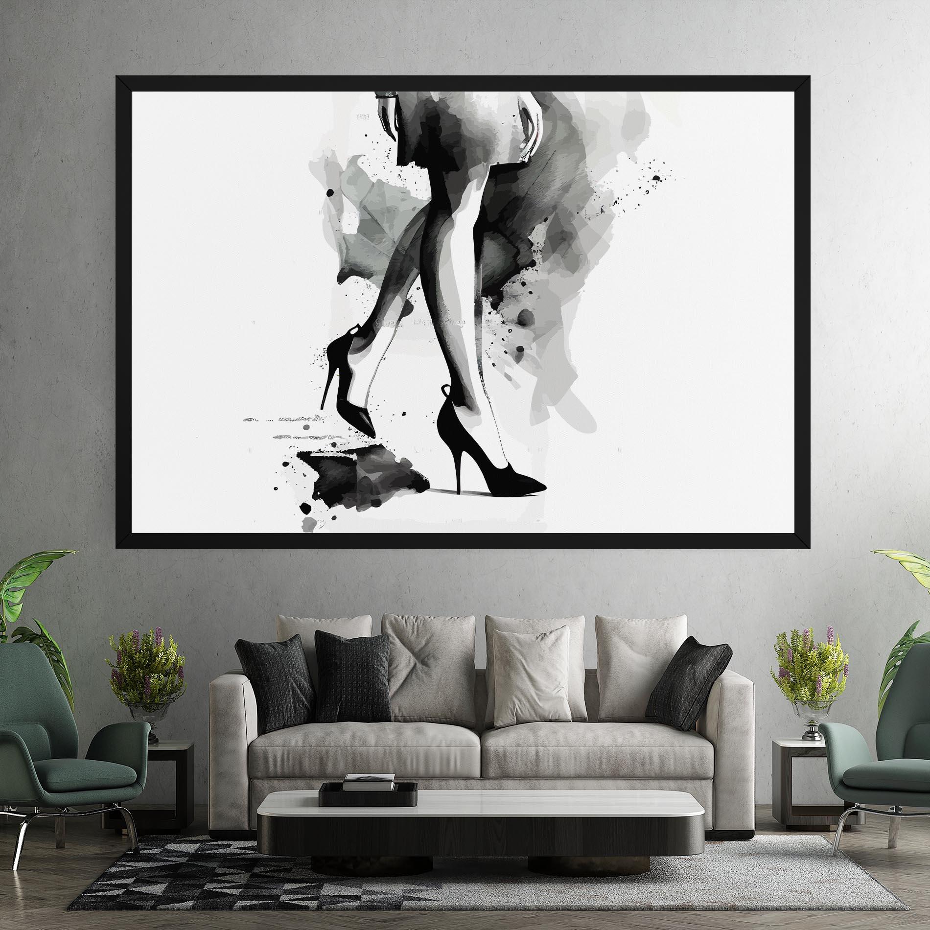 Vászonkép Watercolor Shoes mockup 7