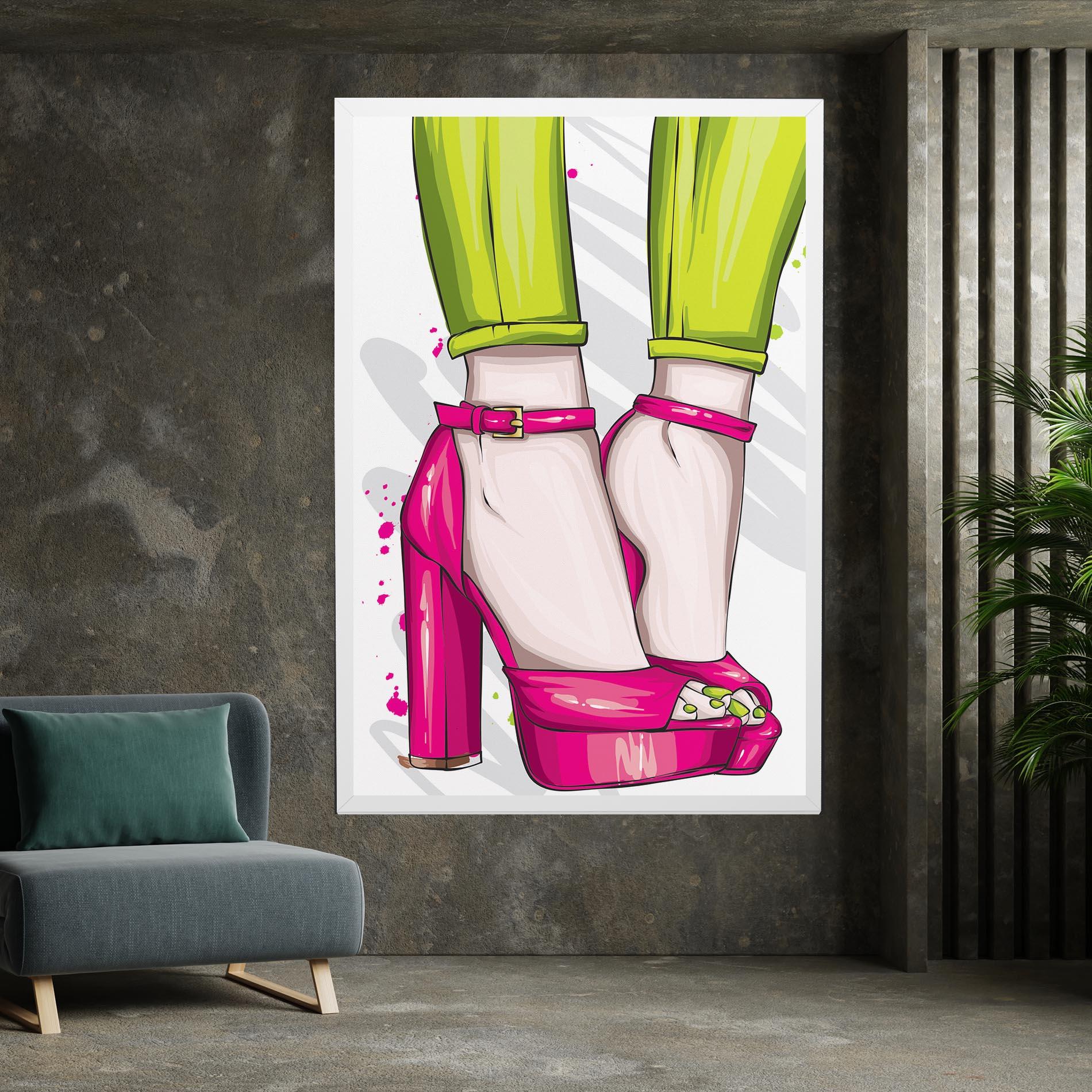 Vászonkép Green Nails mockup 7