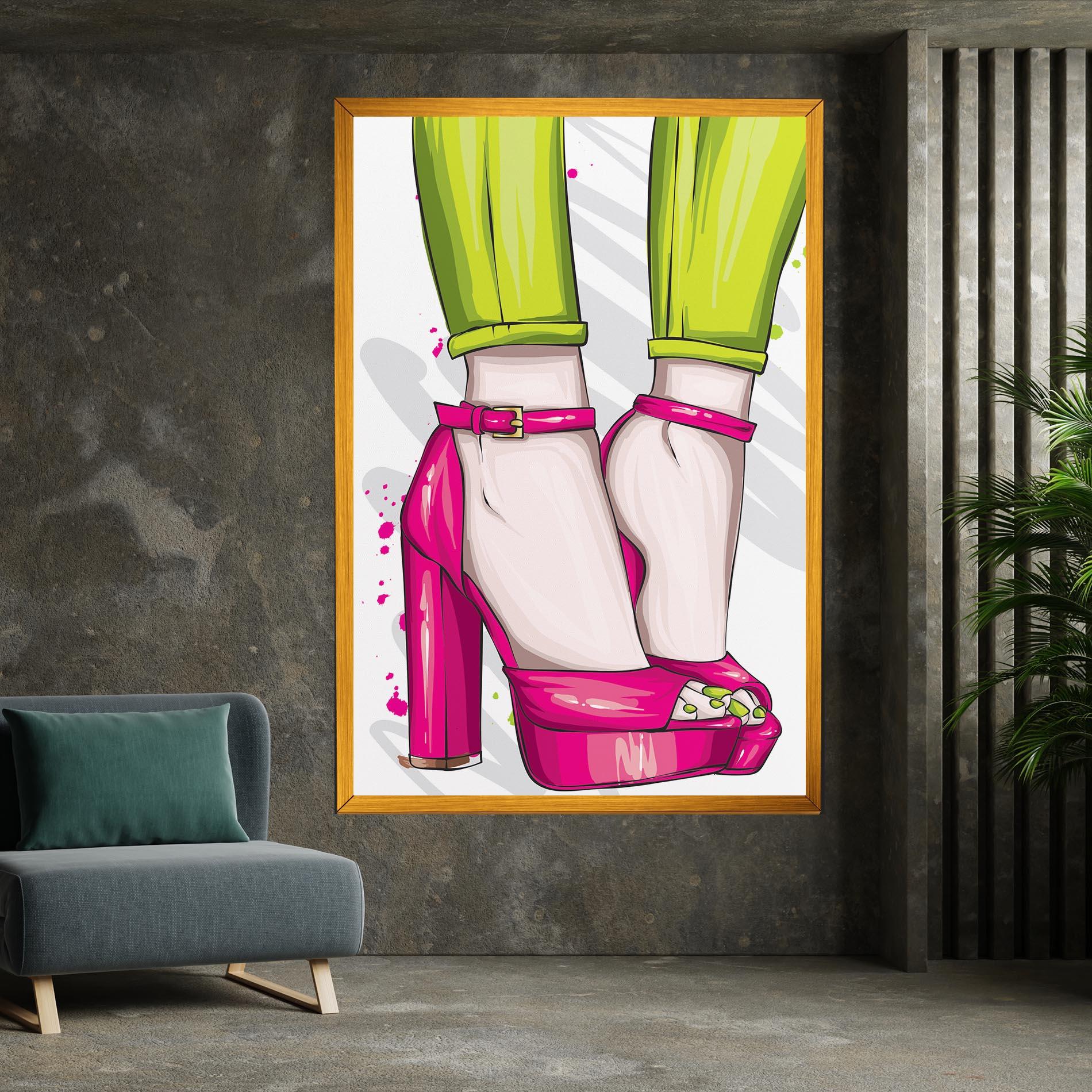 Vászonkép Green Nails mockup 7