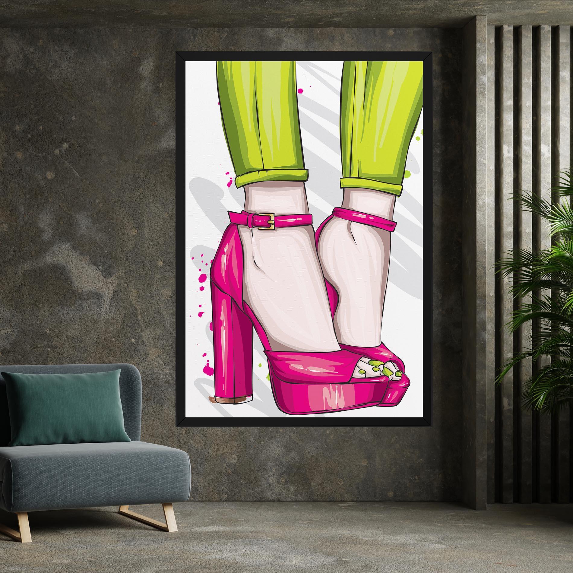 Vászonkép Green Nails mockup 7