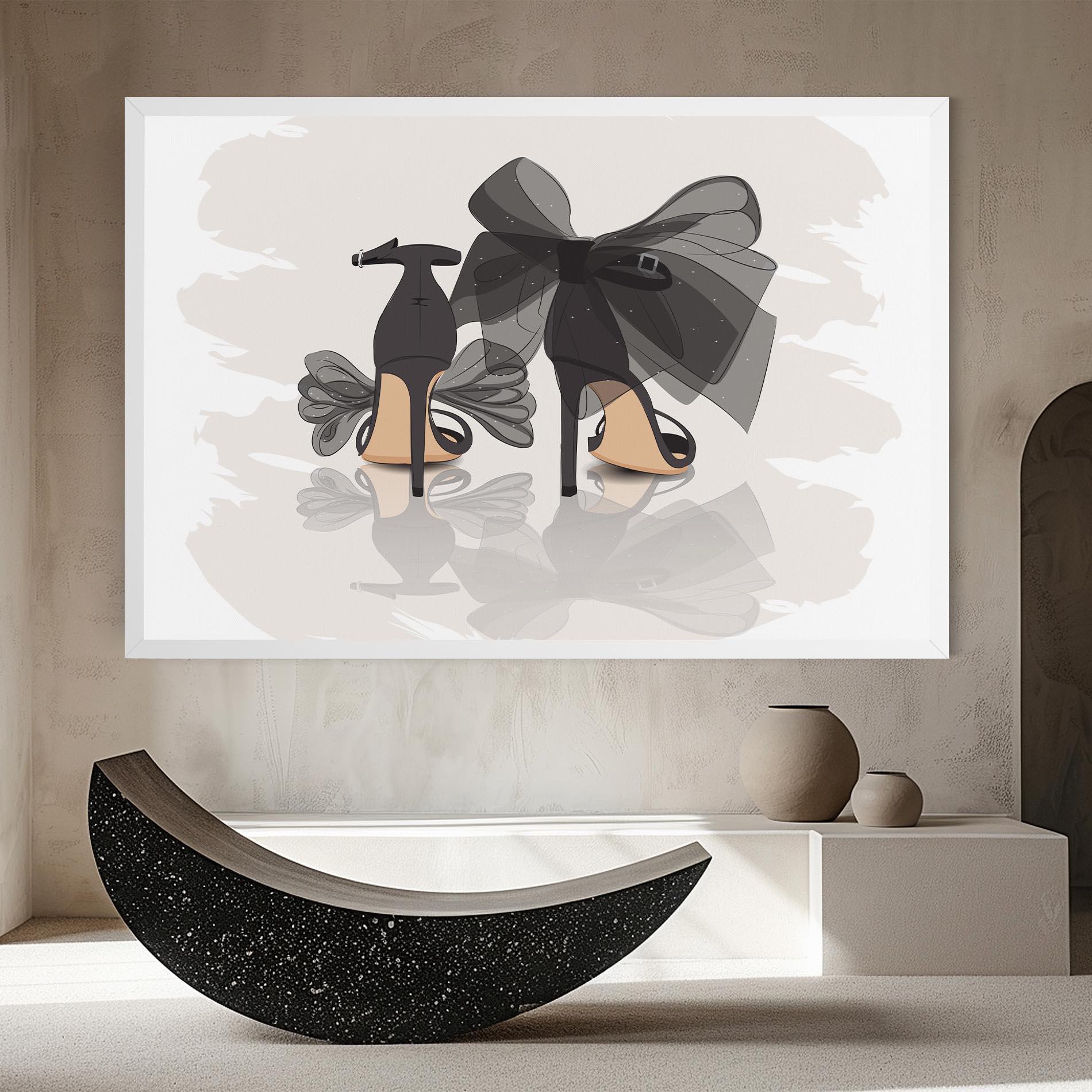Vászonkép Black Bow Heels mockup 8