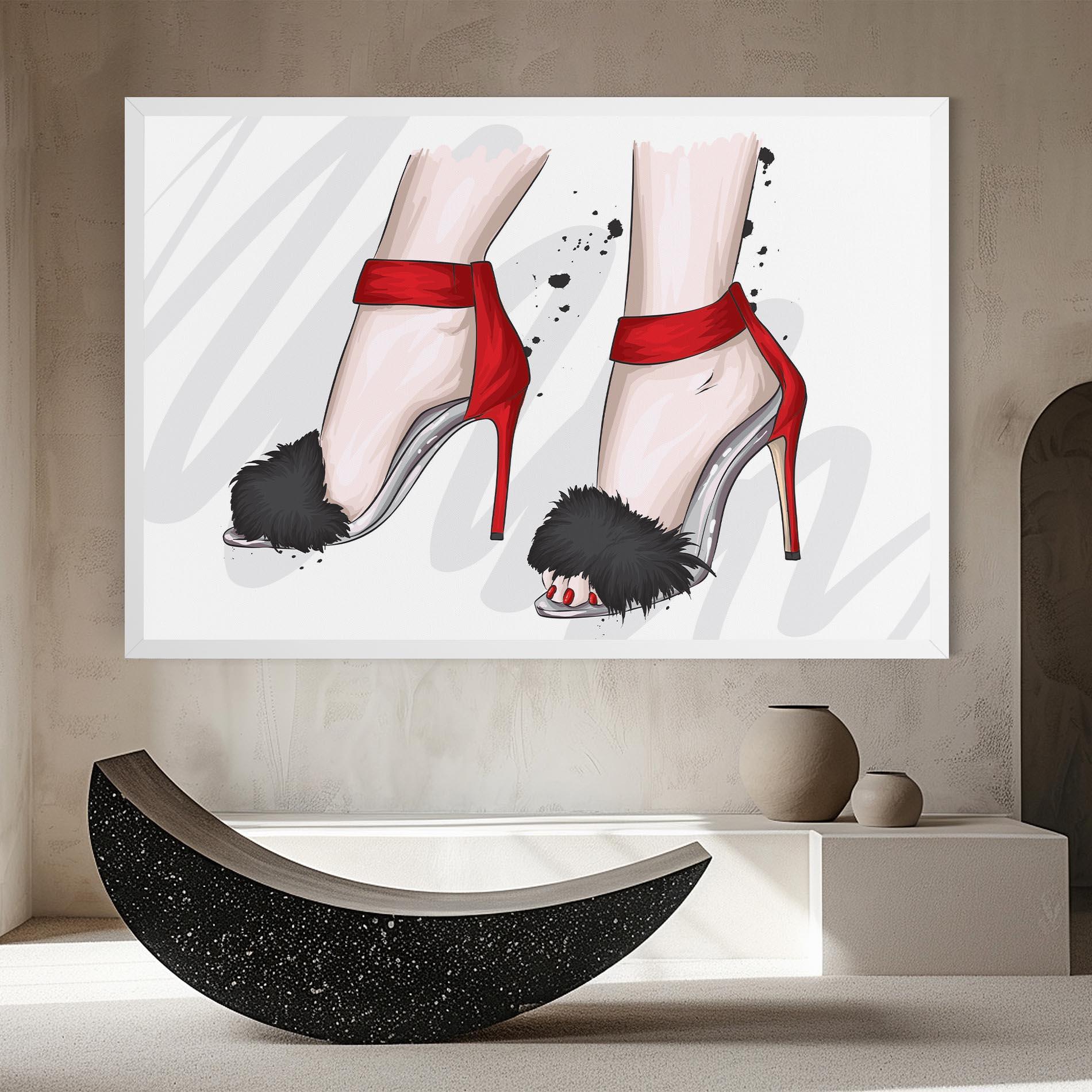 Vászonkép Black Red Heels mockup 8