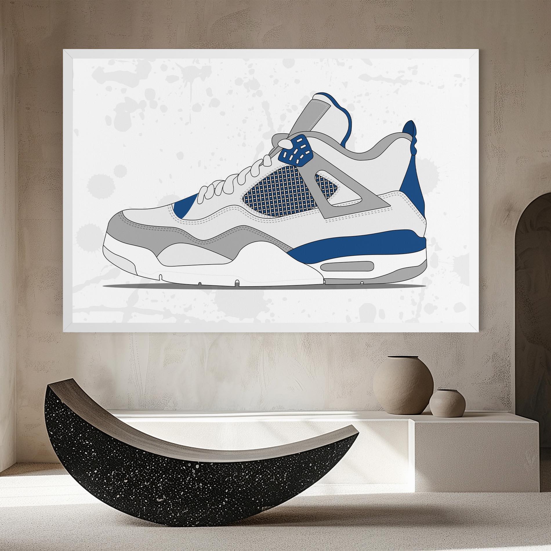 Vászonkép Blue Grey Sneakers mockup 8