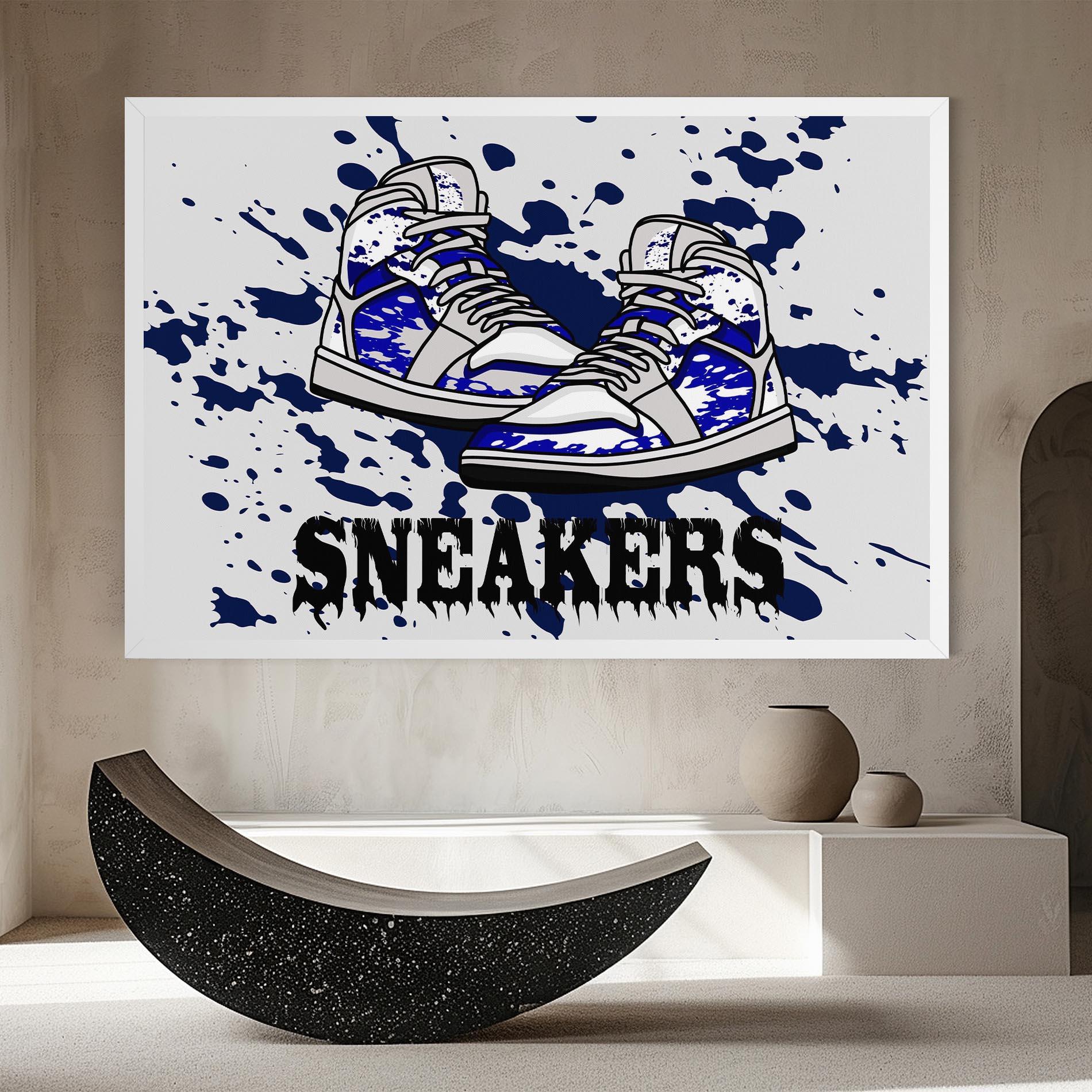 Vászonkép Dark Blue Sneakers mockup 8