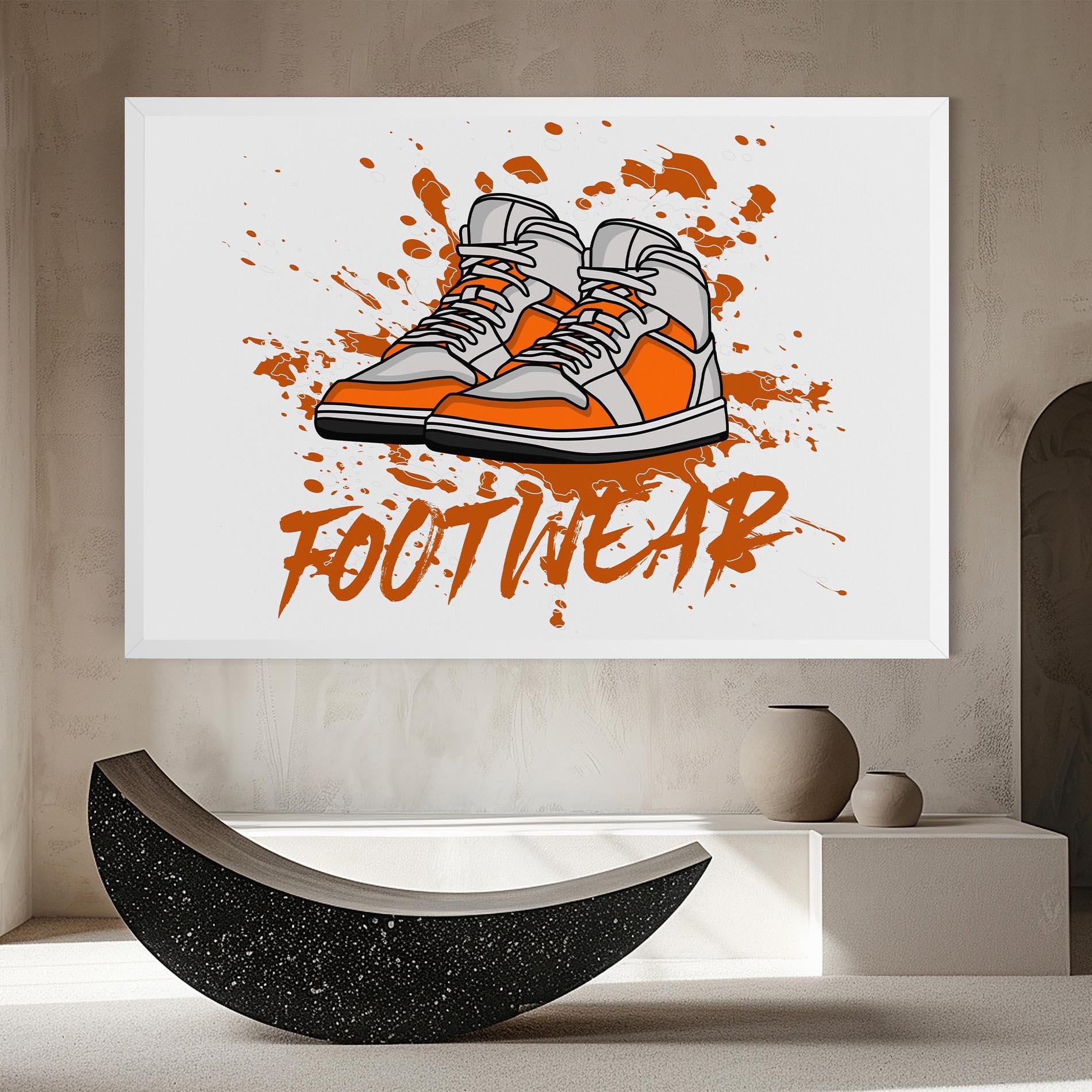 Vászonkép Orange Footwear mockup 8