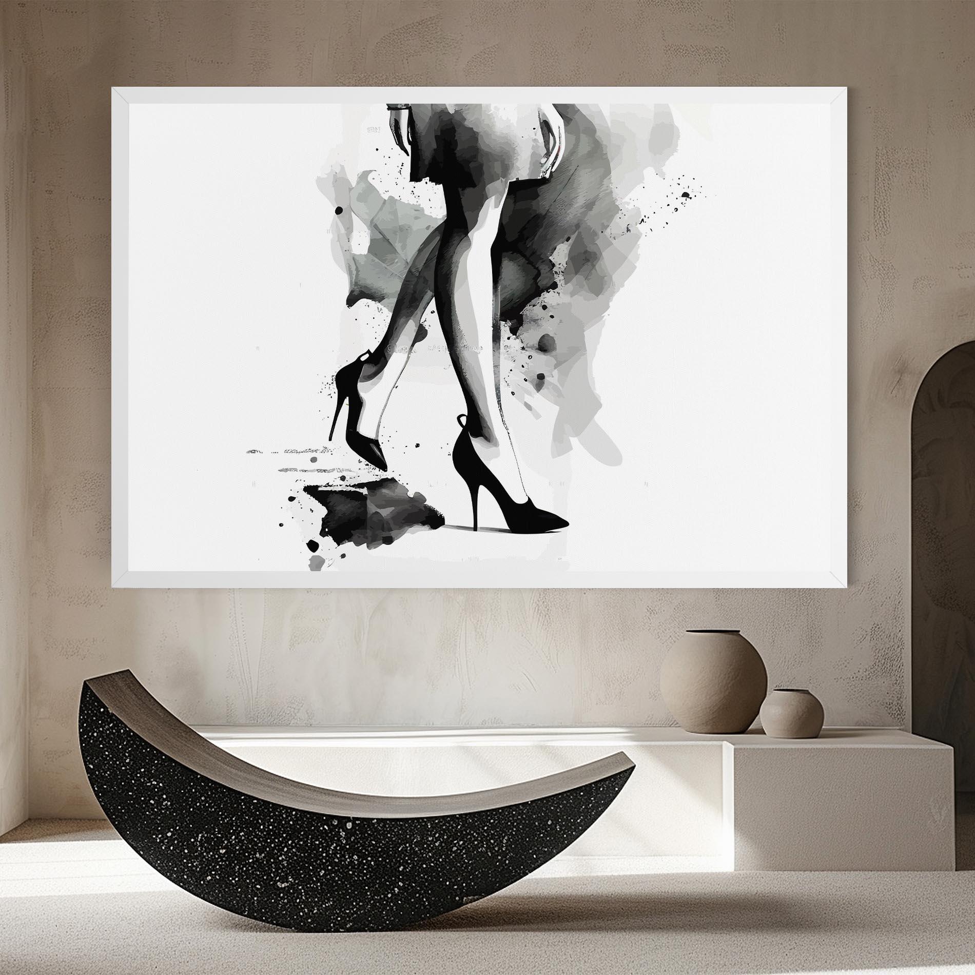 Vászonkép Watercolor Shoes mockup 8