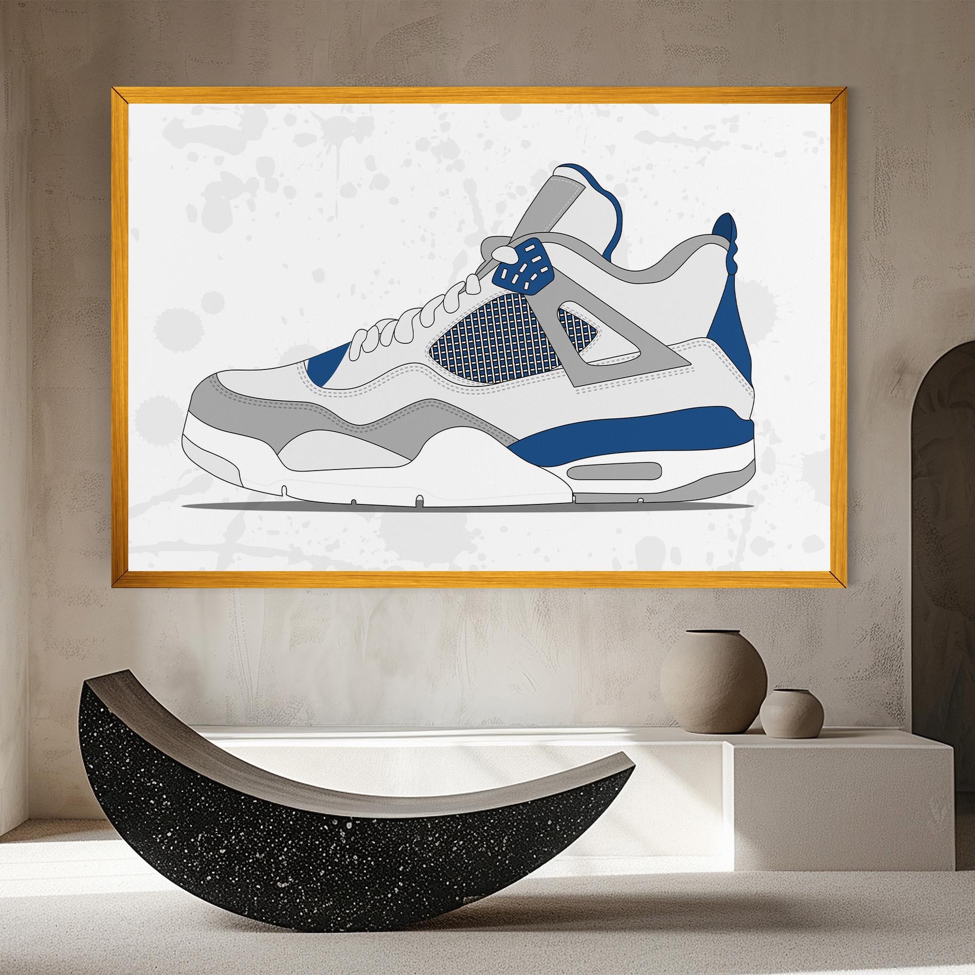 Vászonkép Blue Grey Sneakers mockup 8