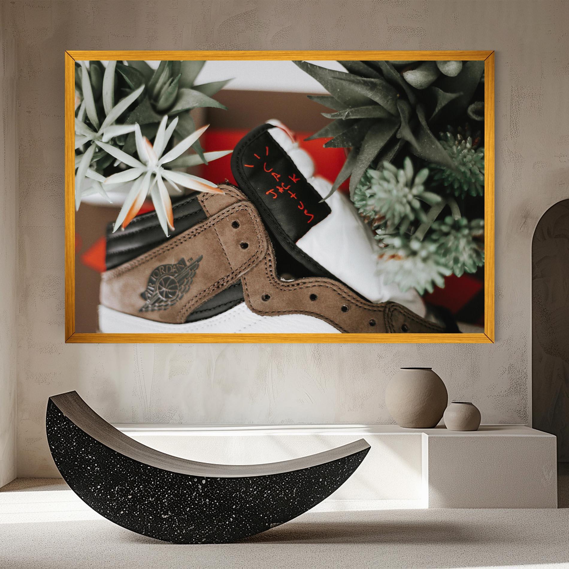 Vászonkép Brown Air Jordan mockup 8