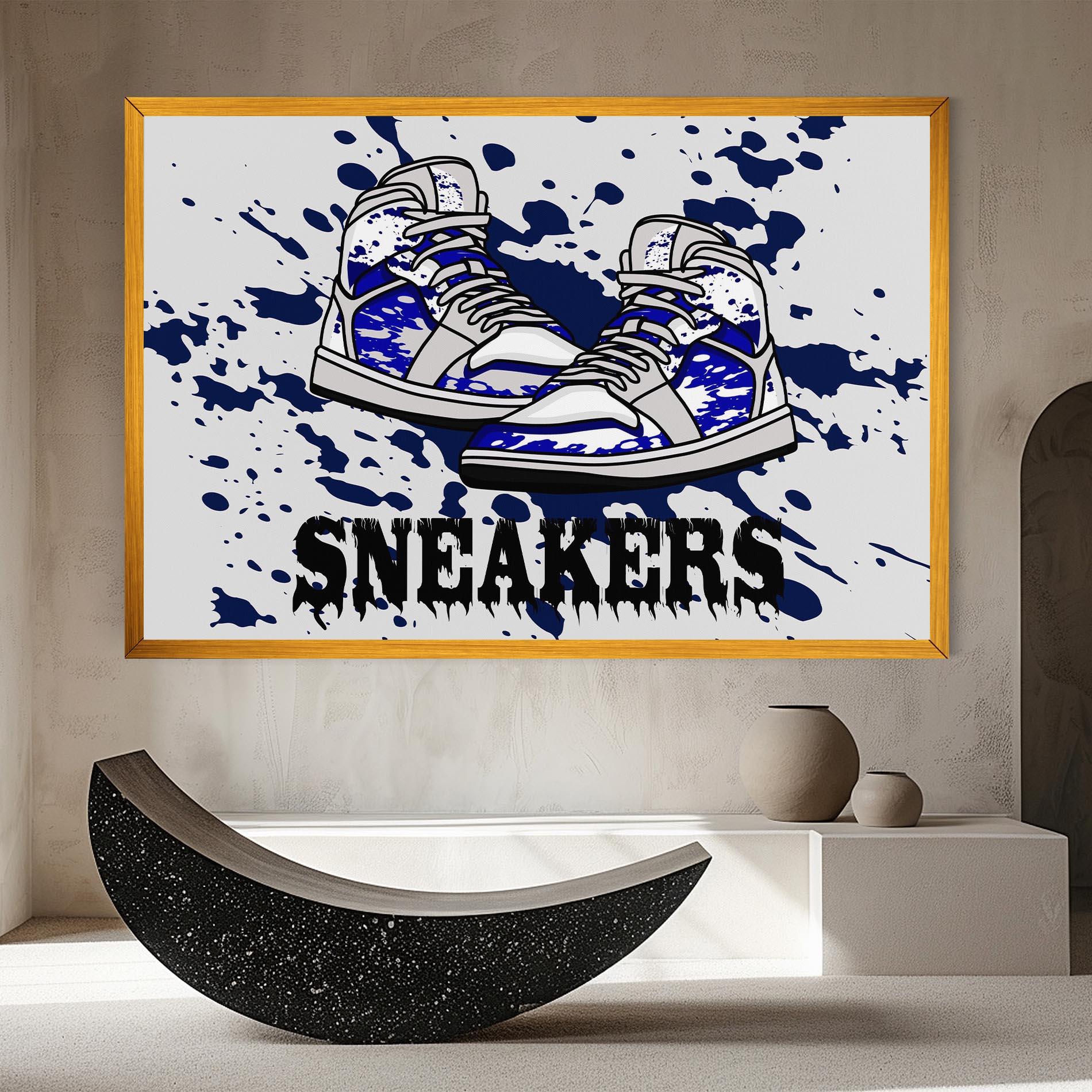 Vászonkép Dark Blue Sneakers mockup 8