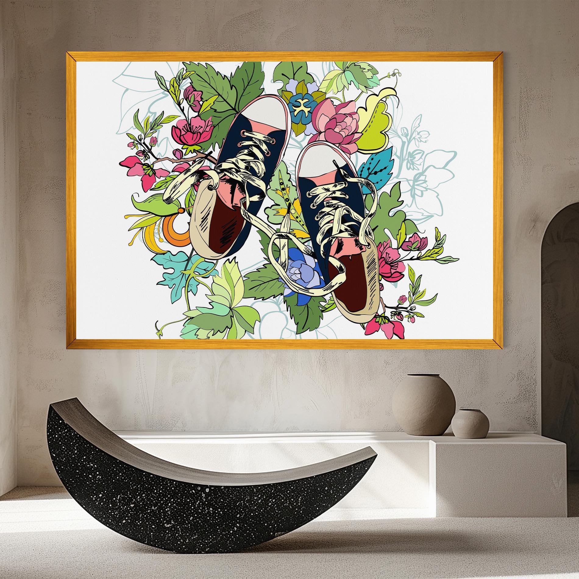 Vászonkép Flower Shoes mockup 8