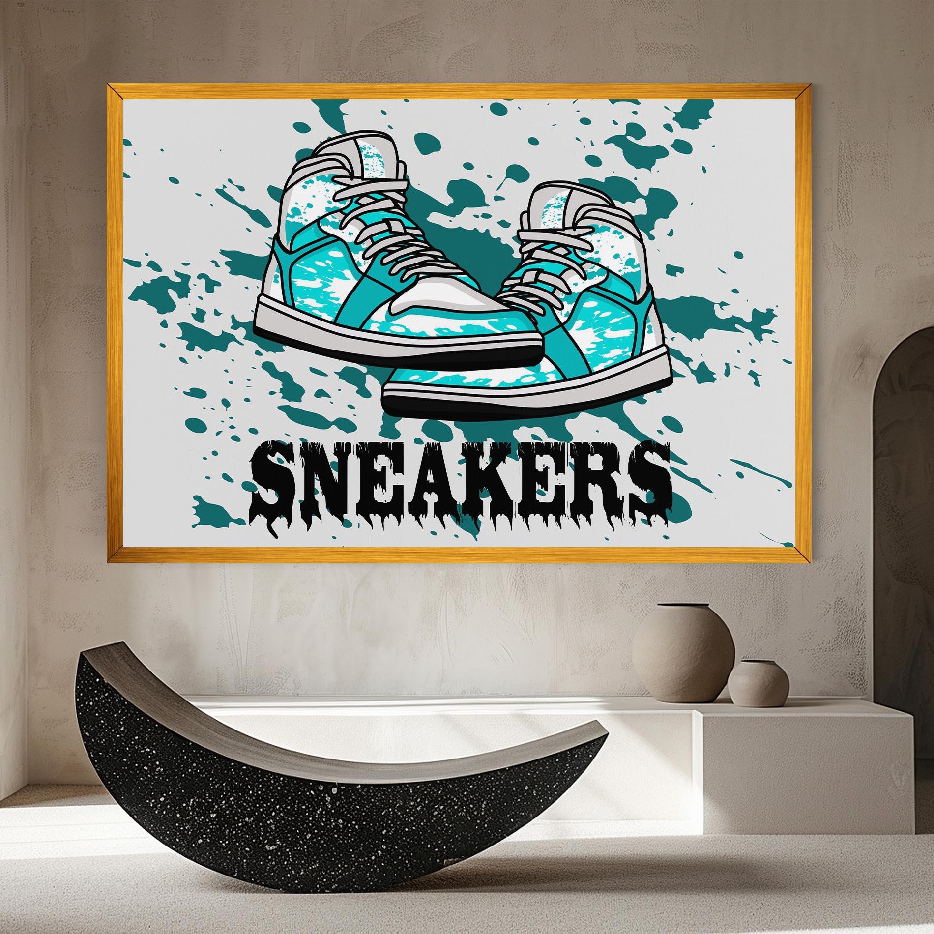 Vászonkép Light Blue Sneakers mockup 8