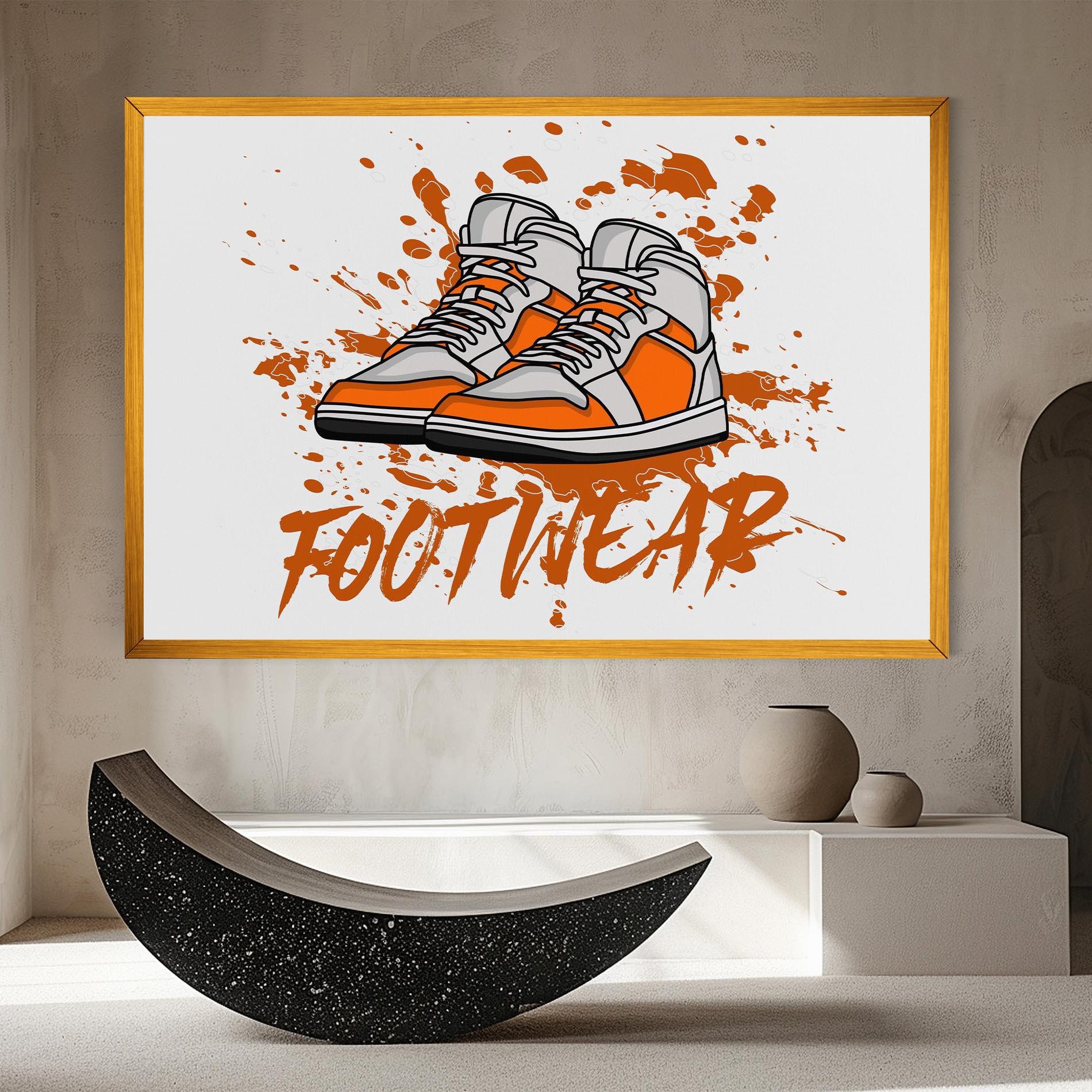 Vászonkép Orange Footwear mockup 8