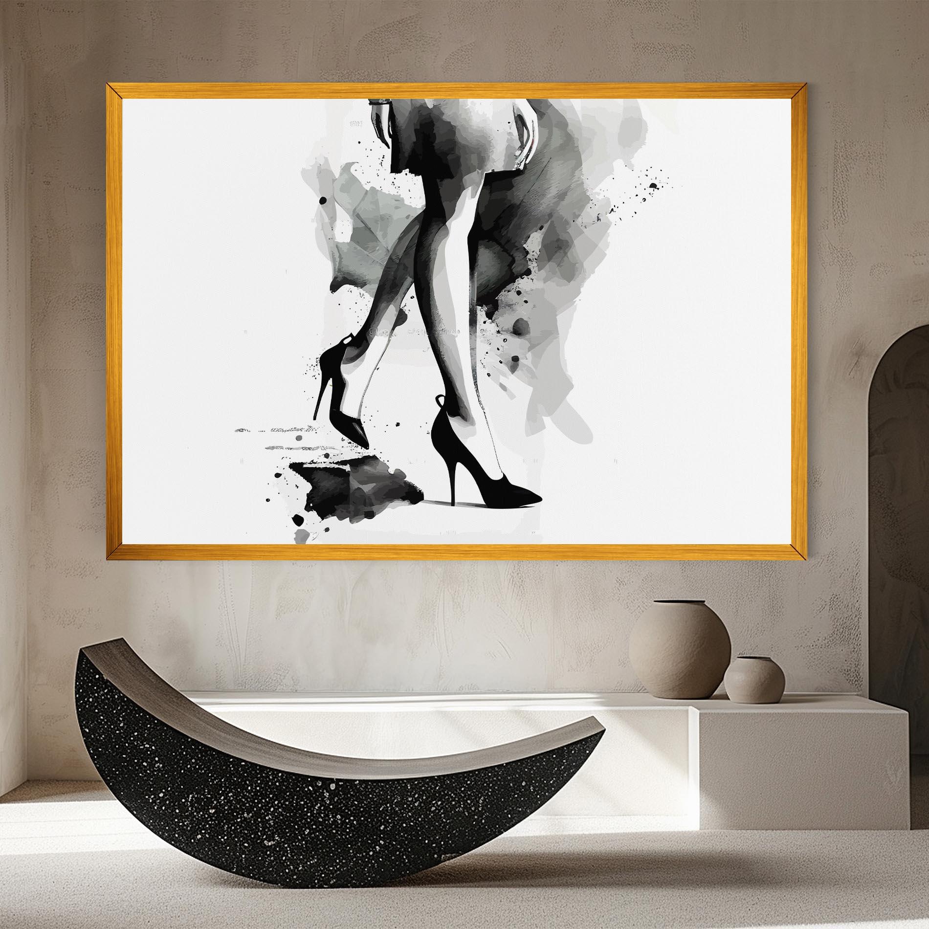 Vászonkép Watercolor Shoes mockup 8