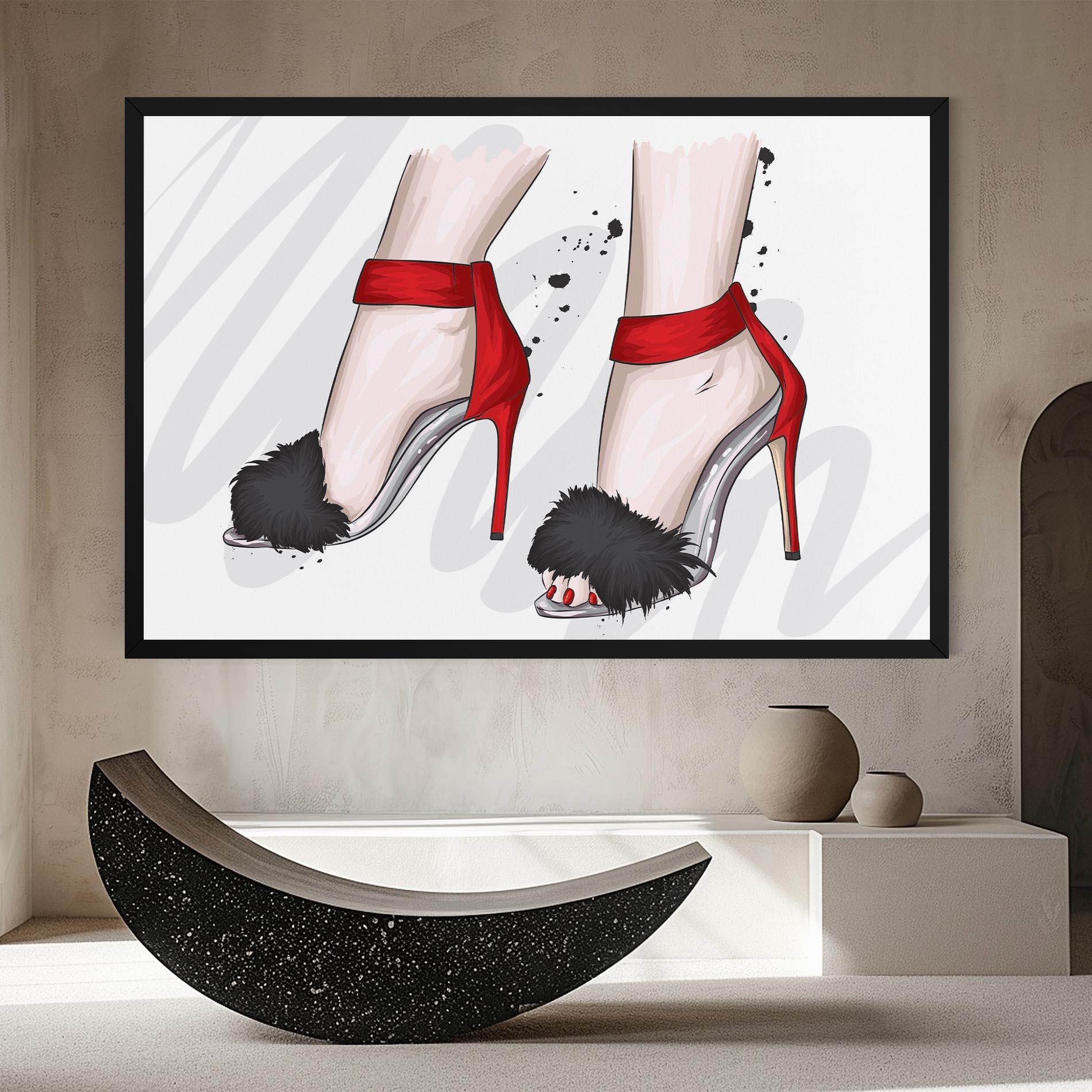 Vászonkép Black Red Heels mockup 8