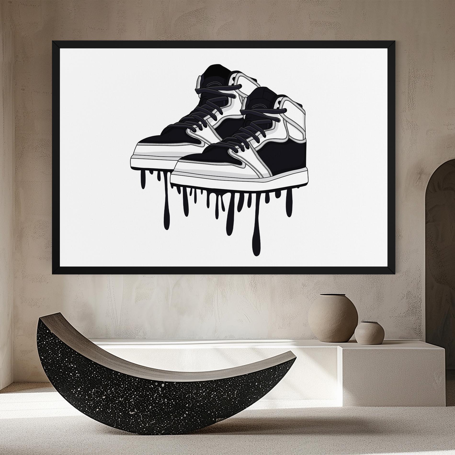 Vászonkép Black White Shoes mockup 8
