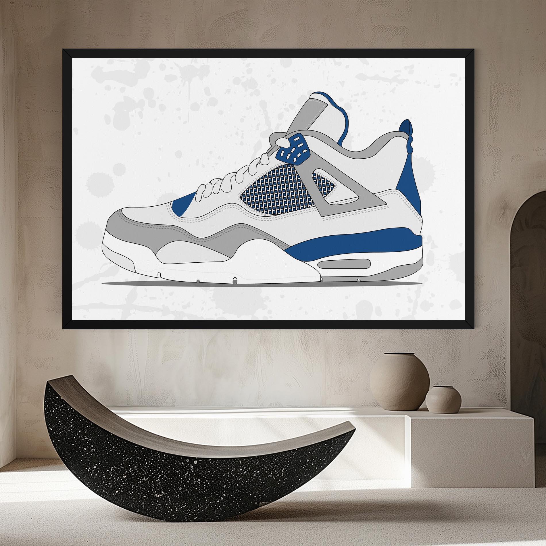 Vászonkép Blue Grey Sneakers mockup 8