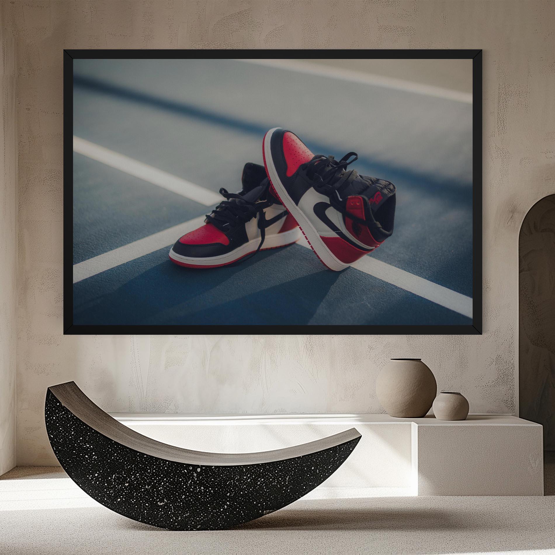 Vászonkép Cool Nike Red Jordan Air mockup 8