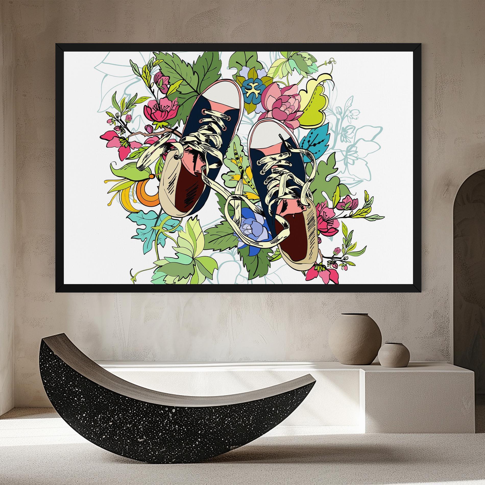 Vászonkép Flower Shoes mockup 8