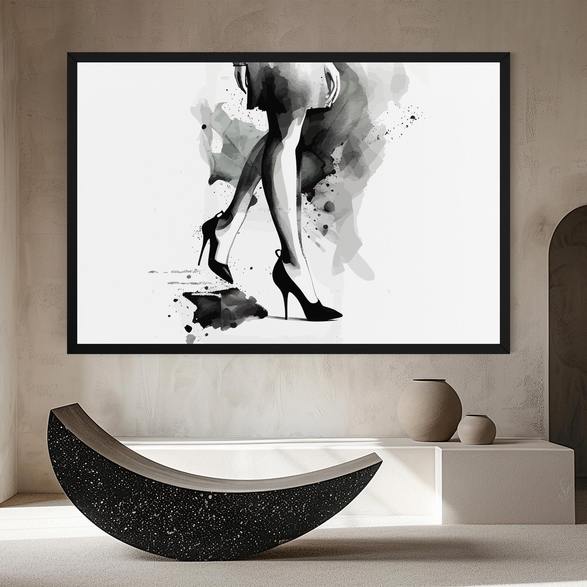 Vászonkép Watercolor Shoes mockup 8