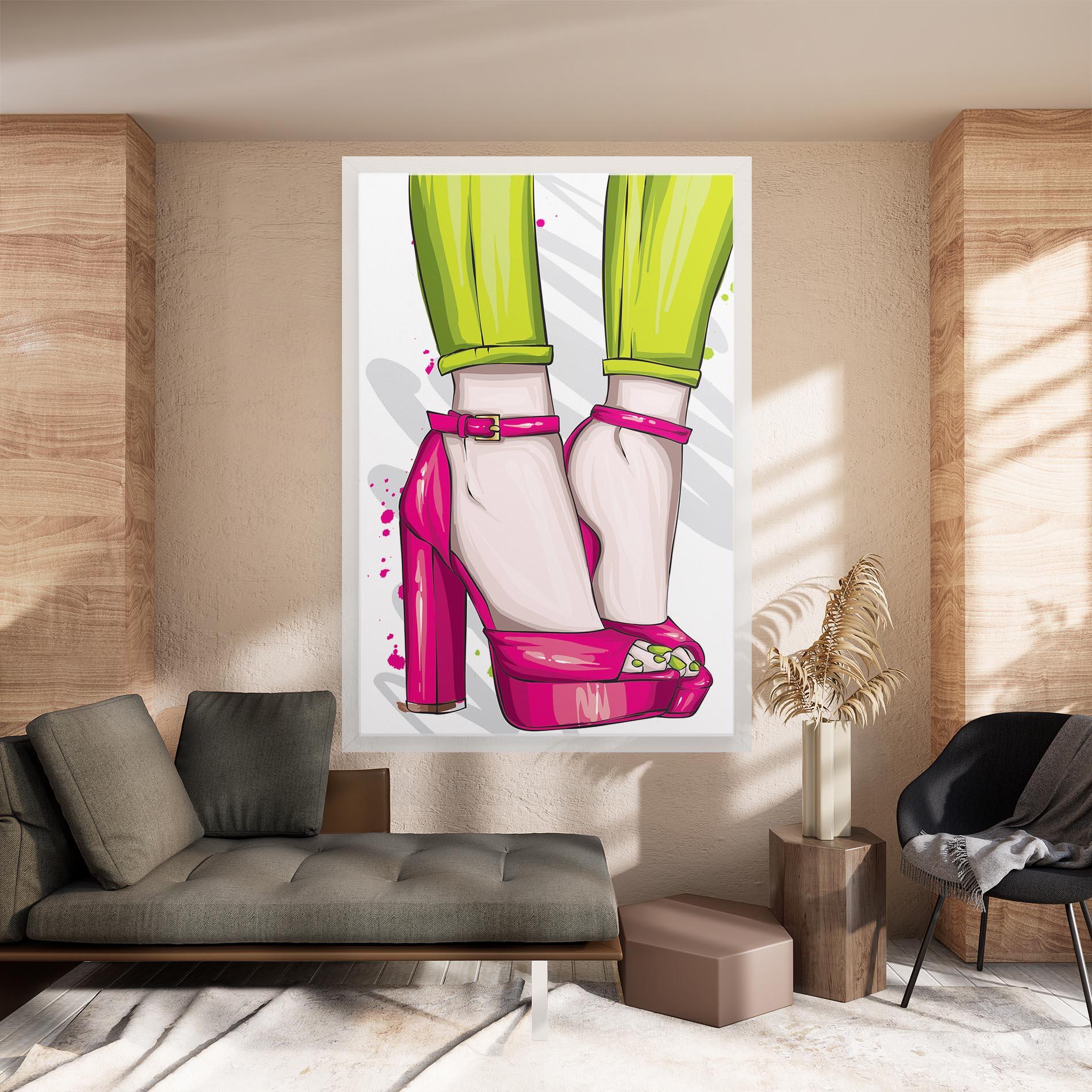 Vászonkép Green Nails mockup 8