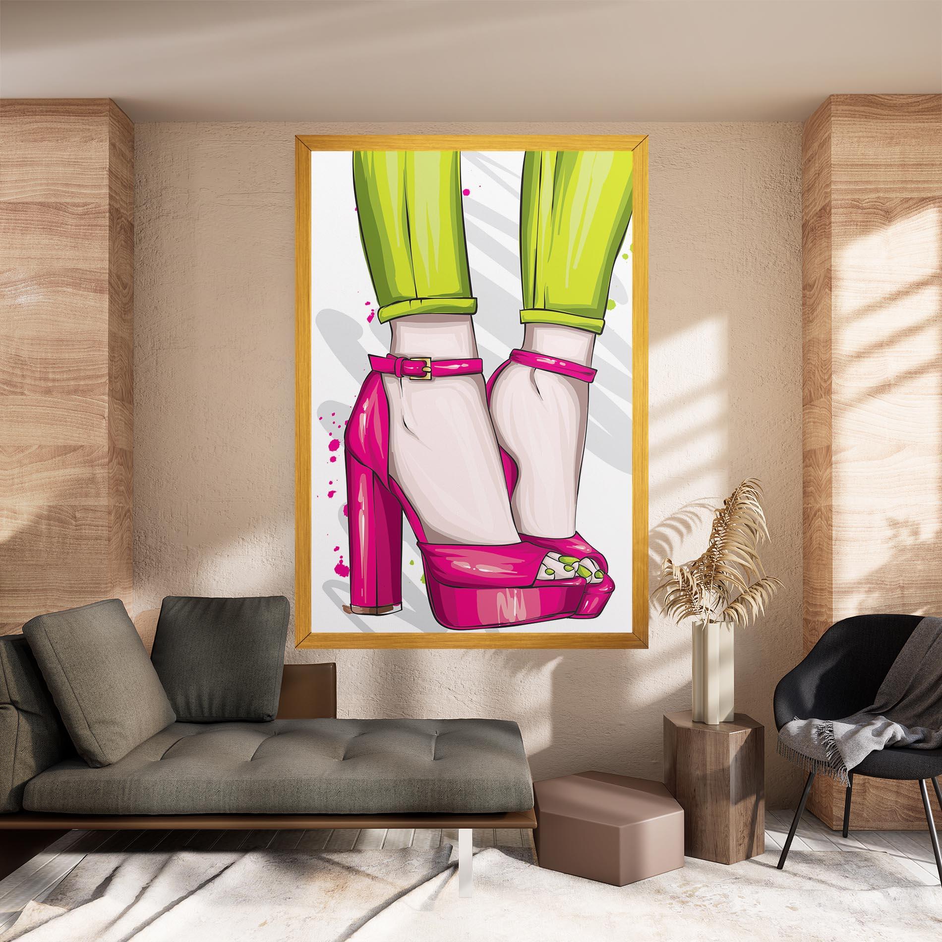 Vászonkép Green Nails mockup 8