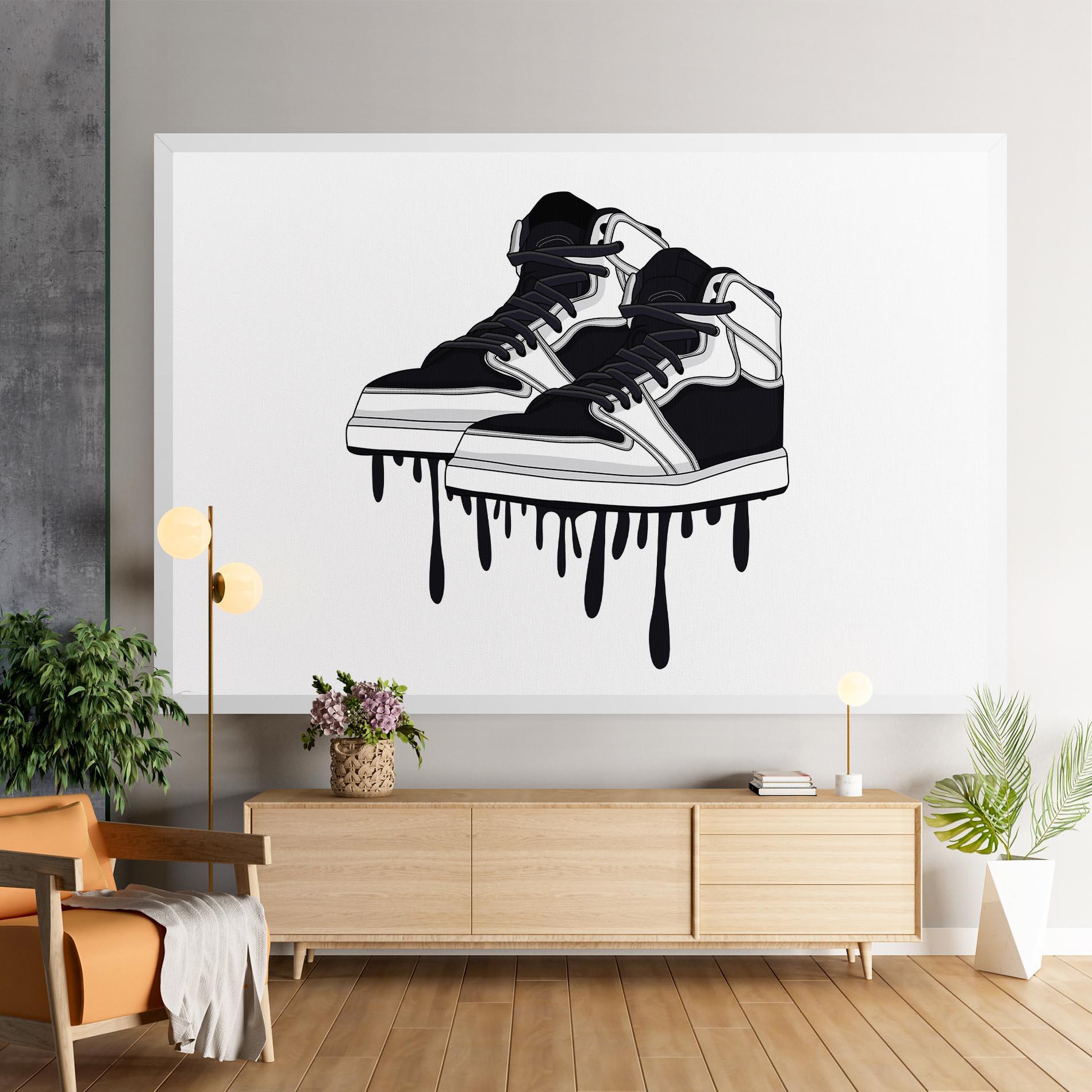 Vászonkép Black White Shoes mockup 9