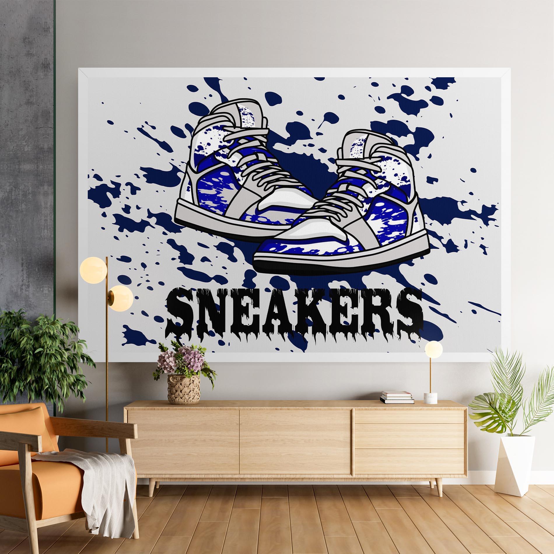 Vászonkép Dark Blue Sneakers mockup 9
