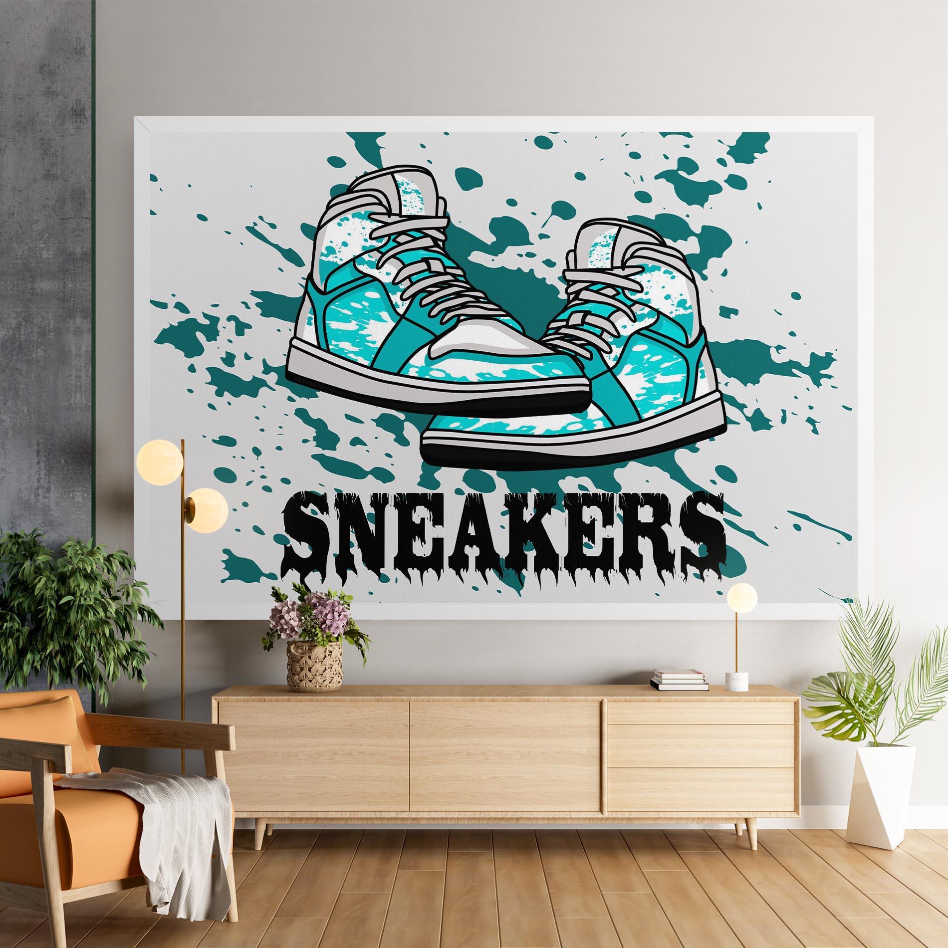 Vászonkép Light Blue Sneakers mockup 9