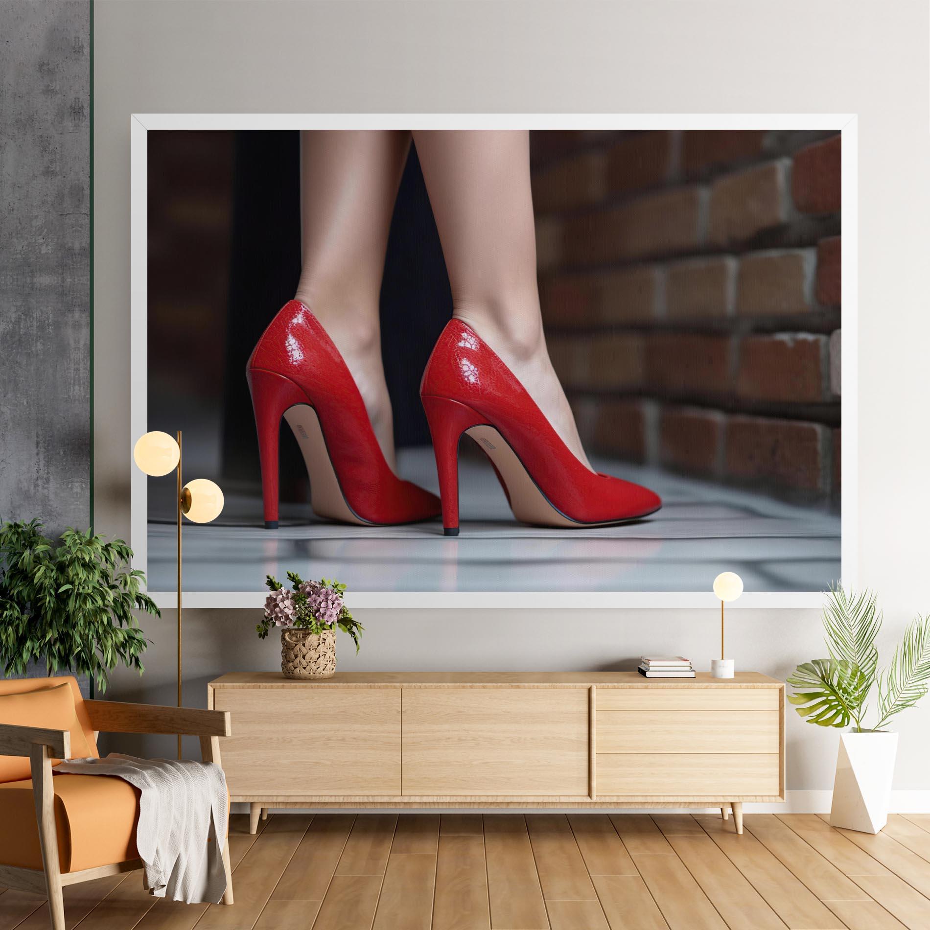 Vászonkép Sexy Red Heels mockup 9