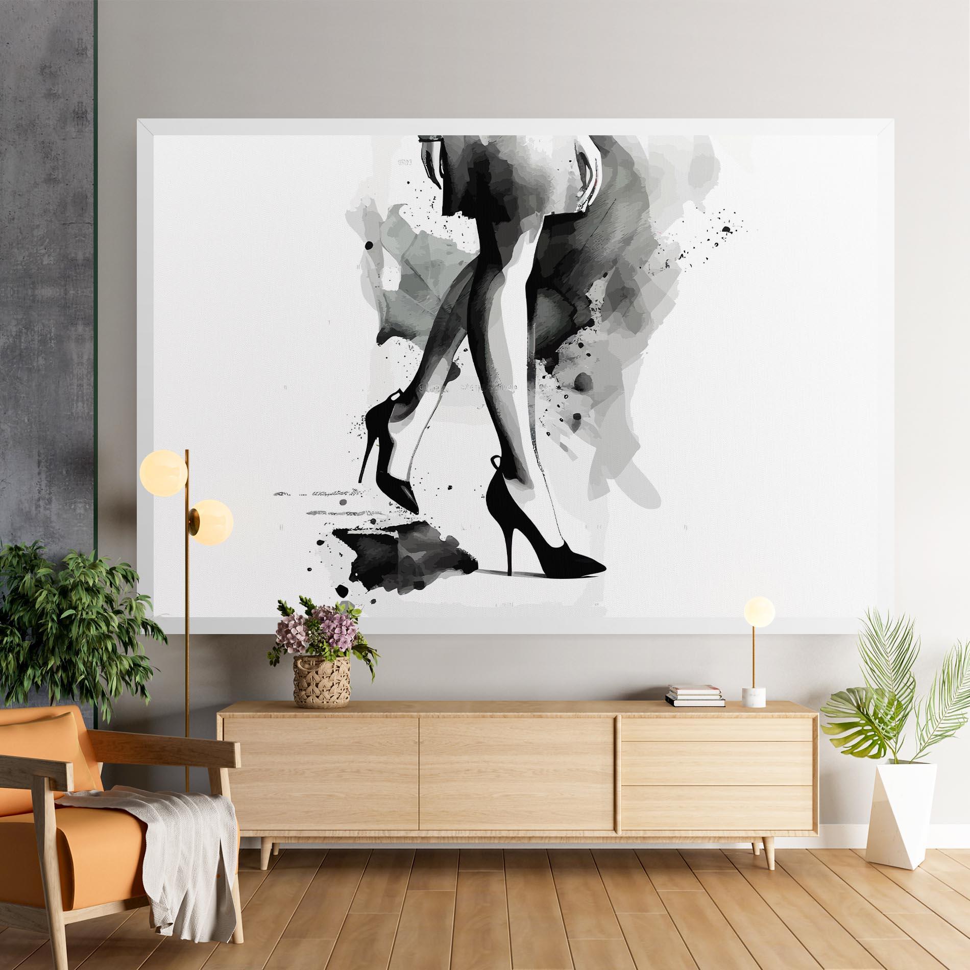 Vászonkép Watercolor Shoes mockup 9