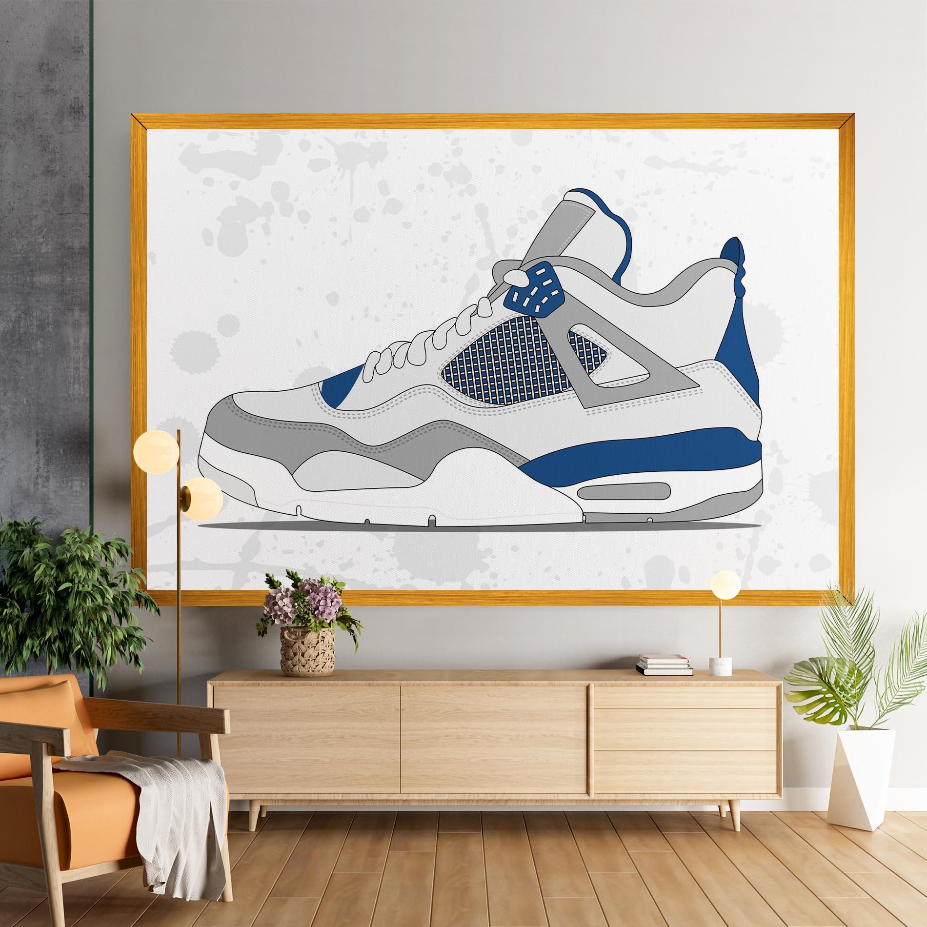 Vászonkép Blue Grey Sneakers mockup 9
