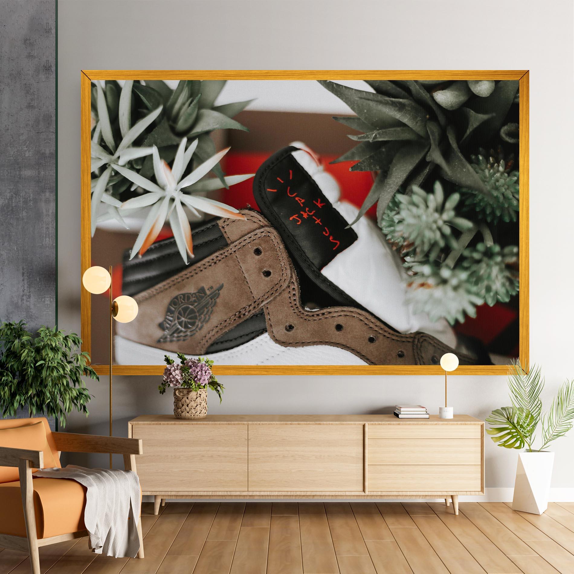 Vászonkép Brown Air Jordan mockup 9