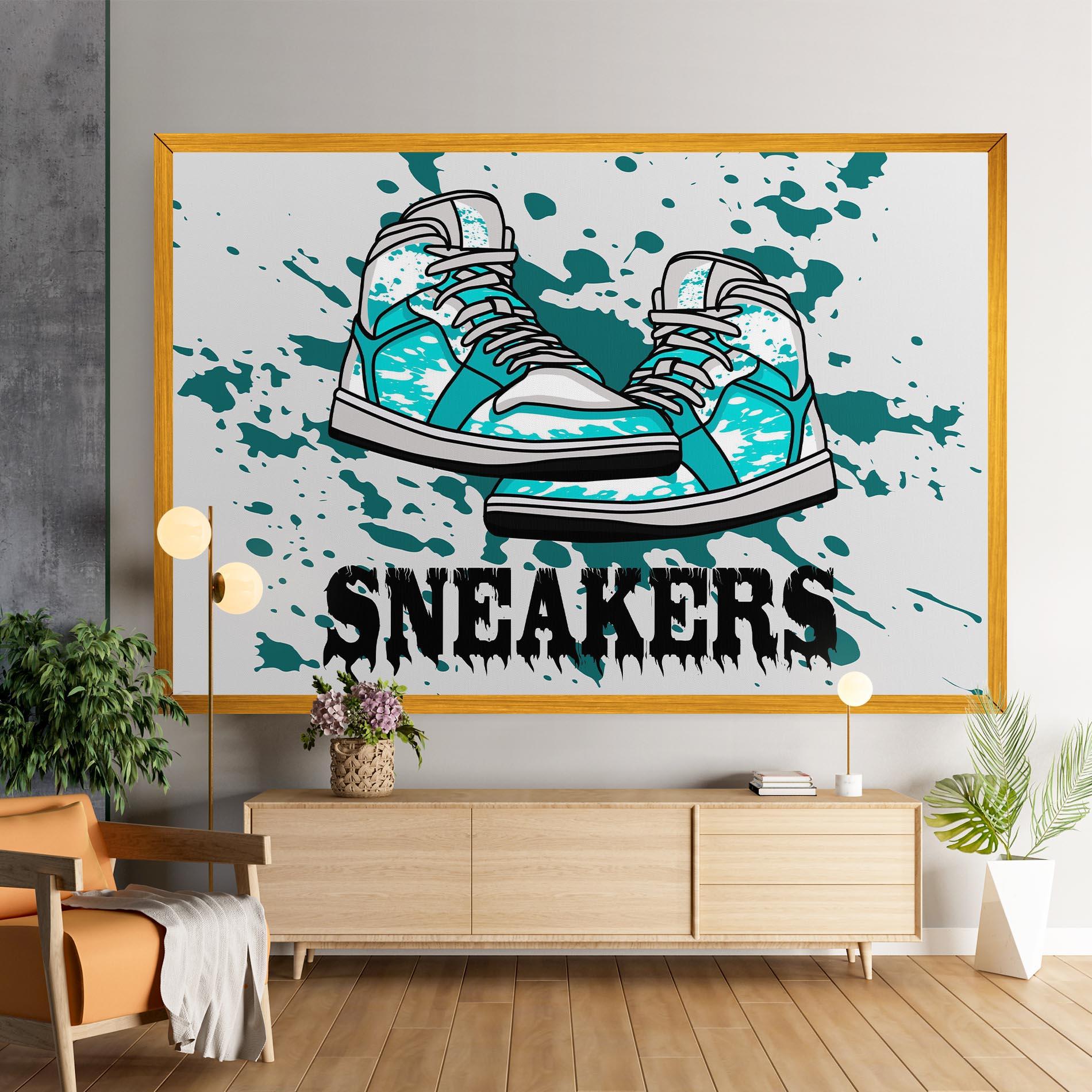 Vászonkép Light Blue Sneakers mockup 9