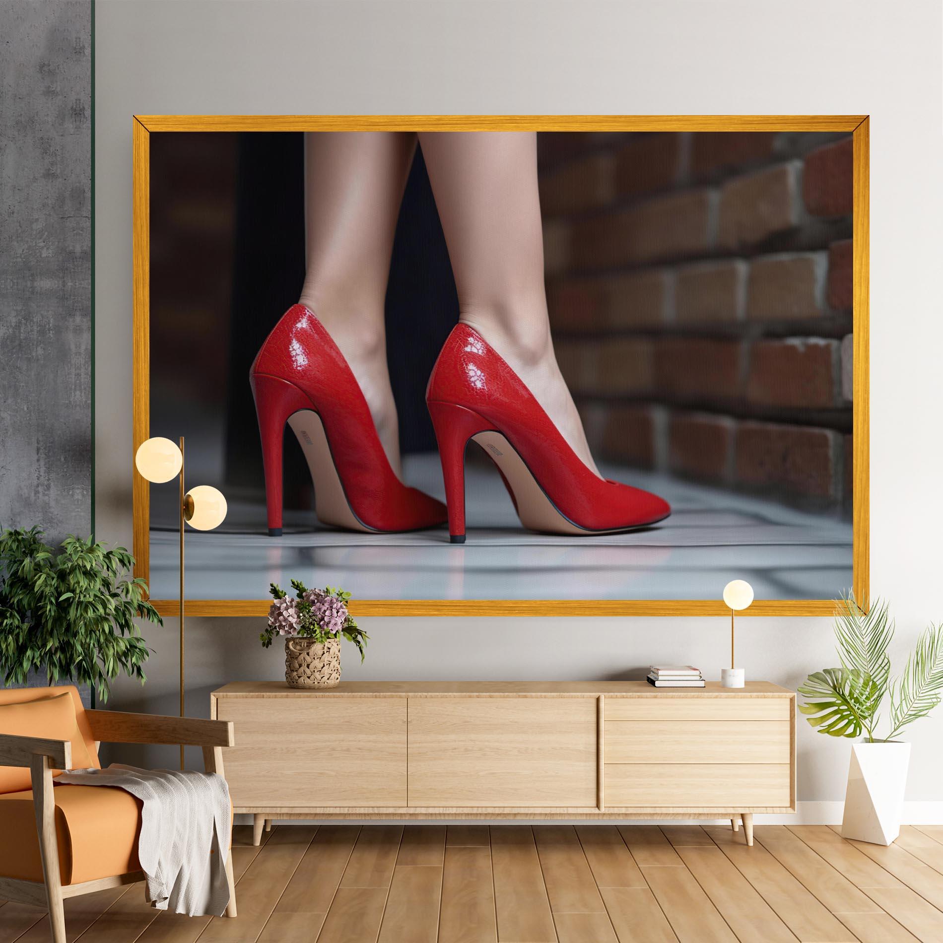 Vászonkép Sexy Red Heels mockup 9