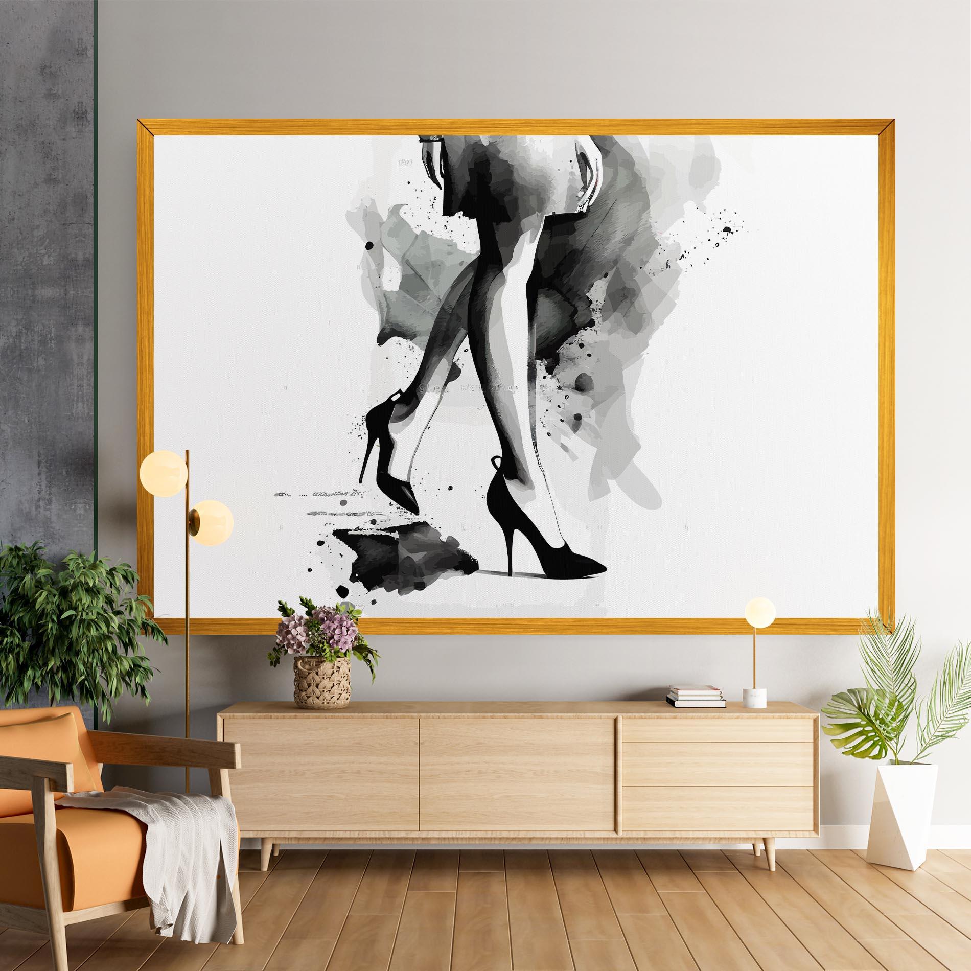 Vászonkép Watercolor Shoes mockup 9